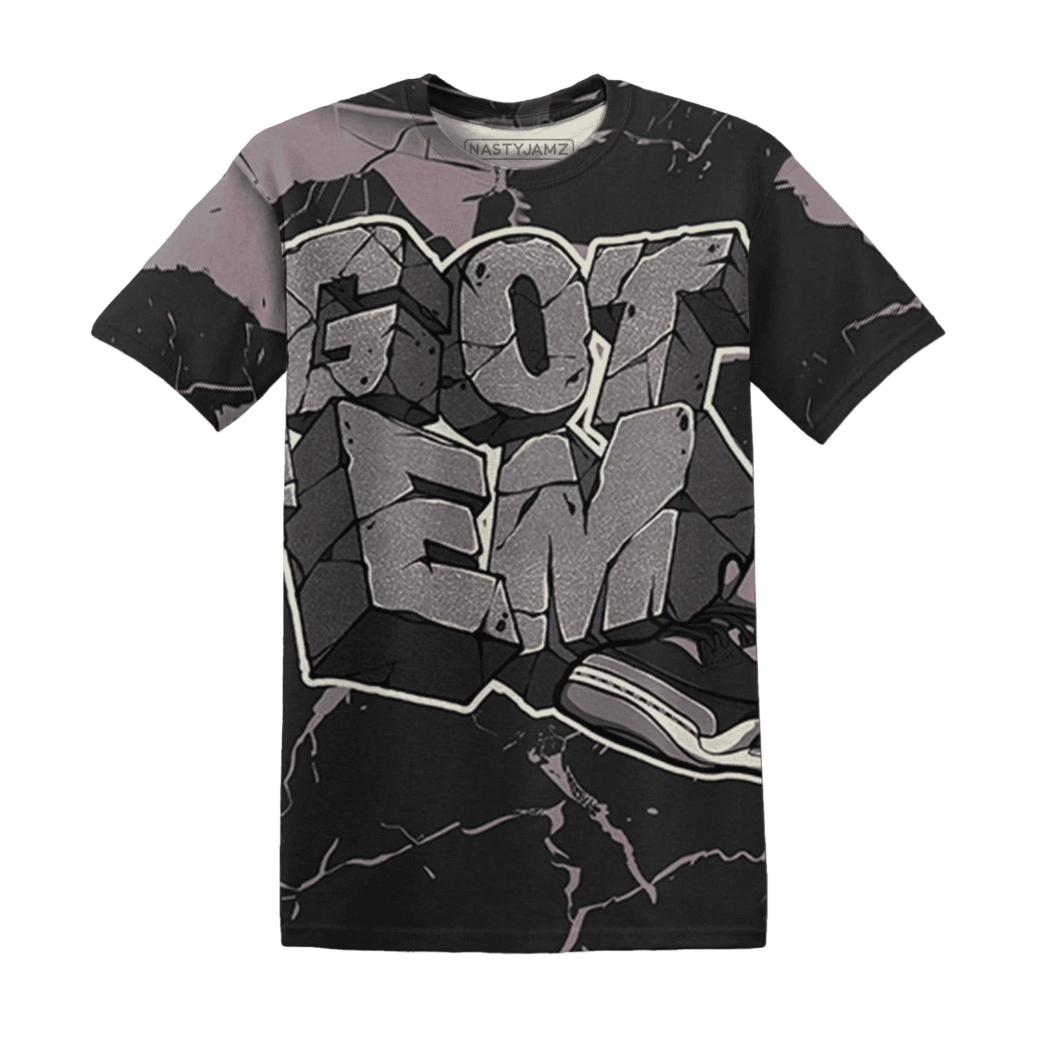 Black-Violet-Ore-3s-T-Shirt-Match-Got-Em-3D