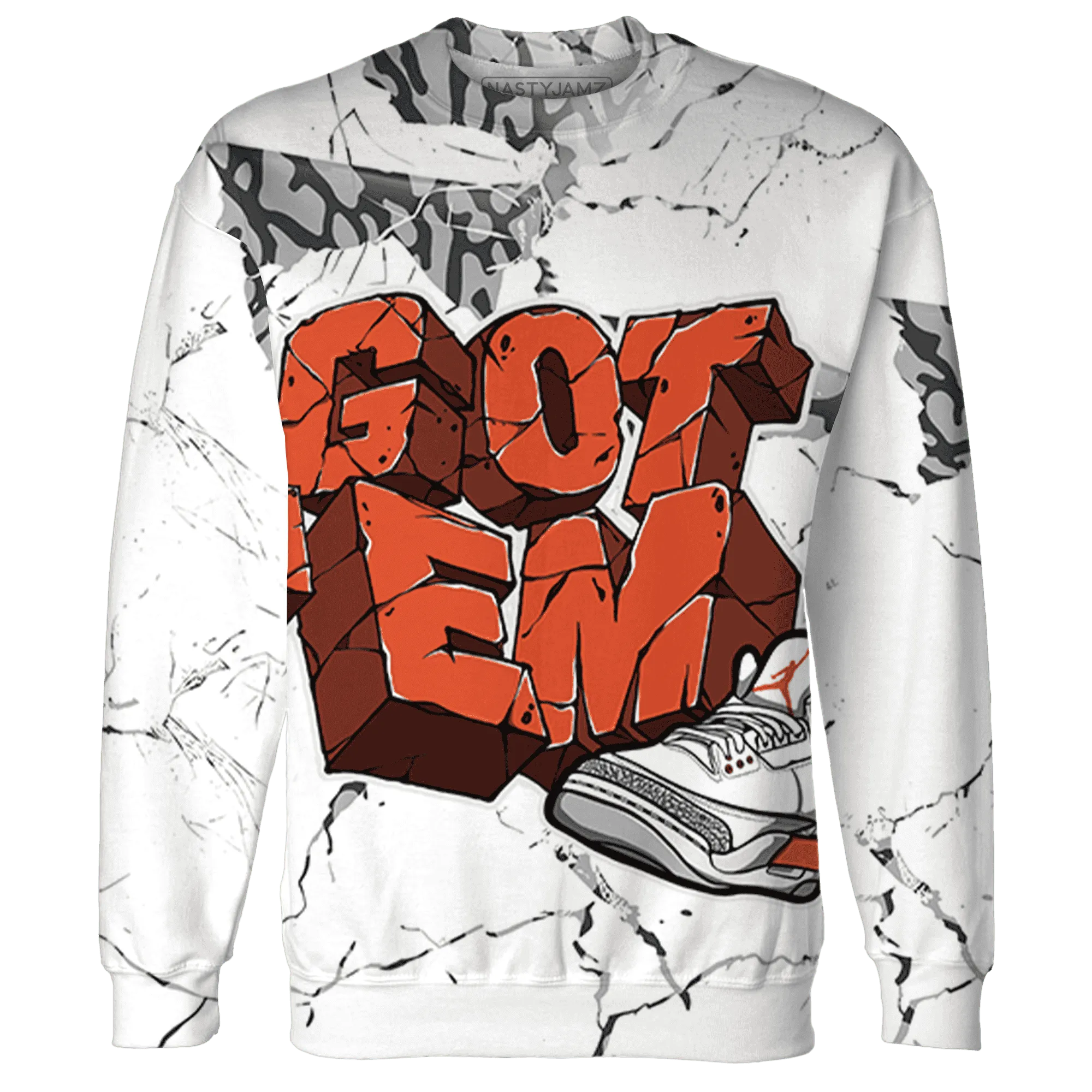 Georgia-Peach-3s-Sweatshirt-Match-Got-Em-3D