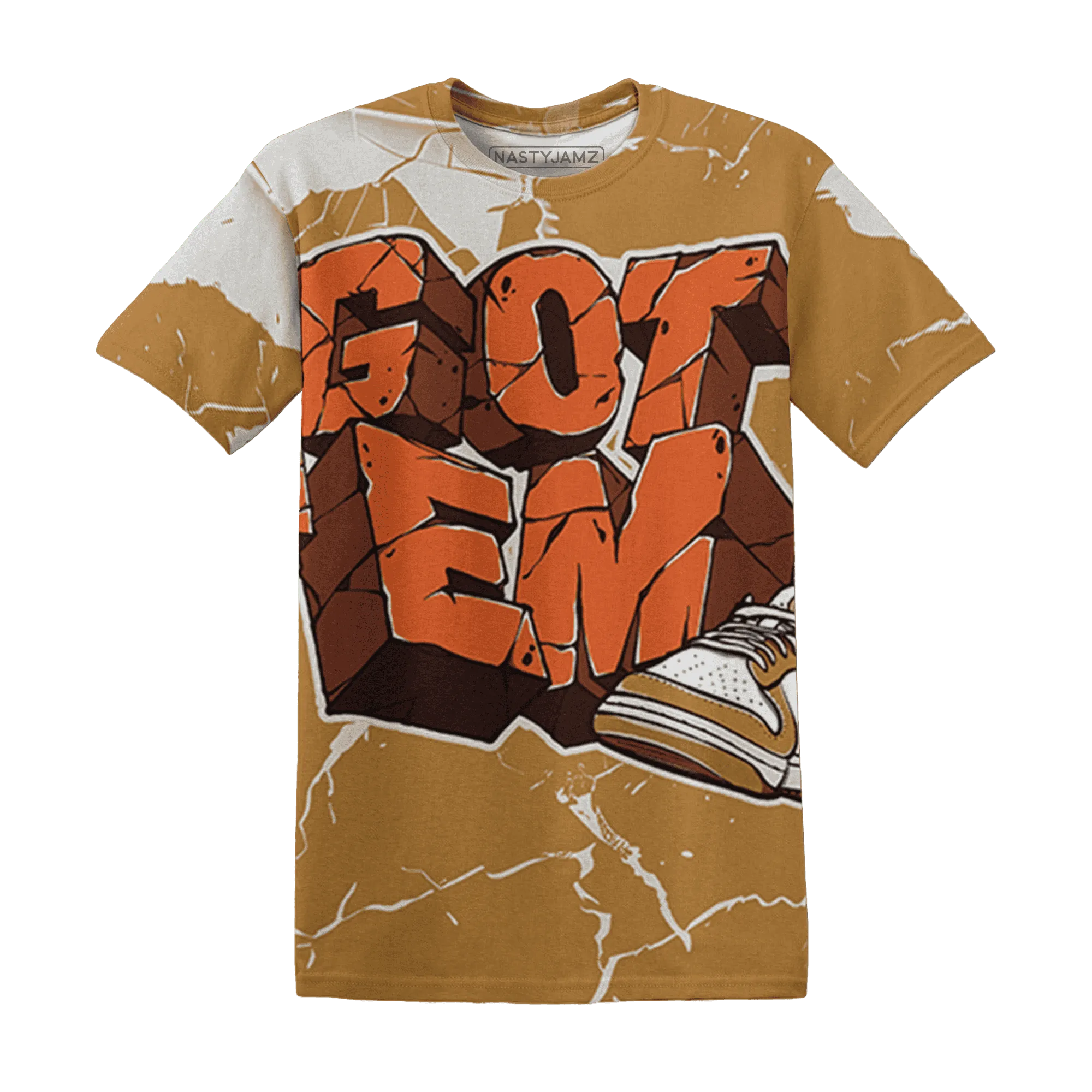 Dunk-Low-Retro-Wheat-Orange-NastyJamz-T-Shirt-Match-Got-Em-3D