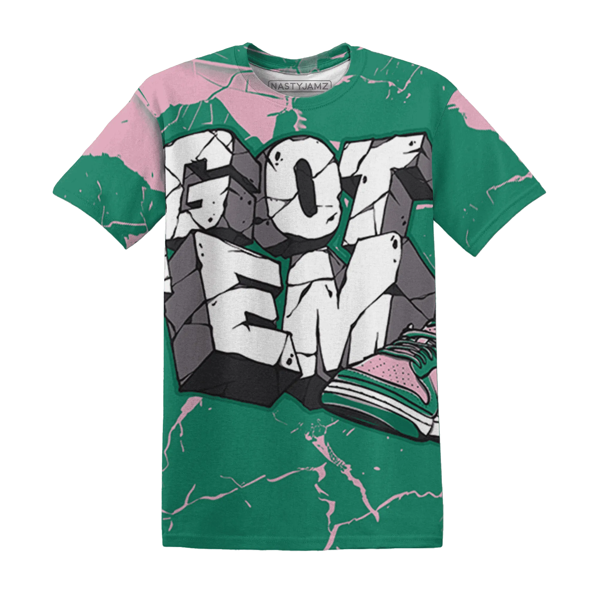 Dunk-Pink-Malachite-Medium-Soft-Low-Sail-T-Shirt-Match-Got-Em-3D