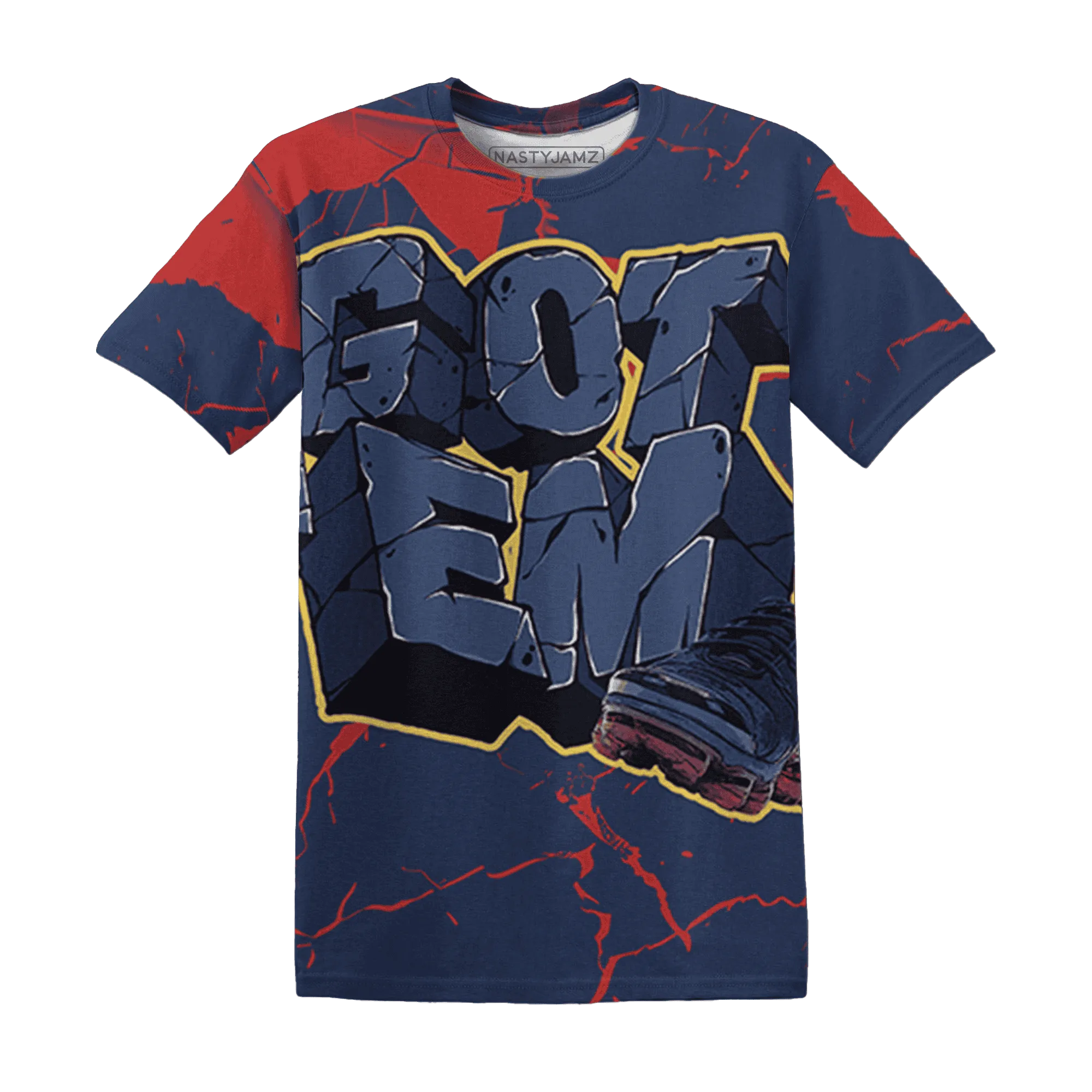 VaporMax-Air-Plus-Midnight-Navy-Gold-Black-T-Shirt-Match-Got-Em-3D