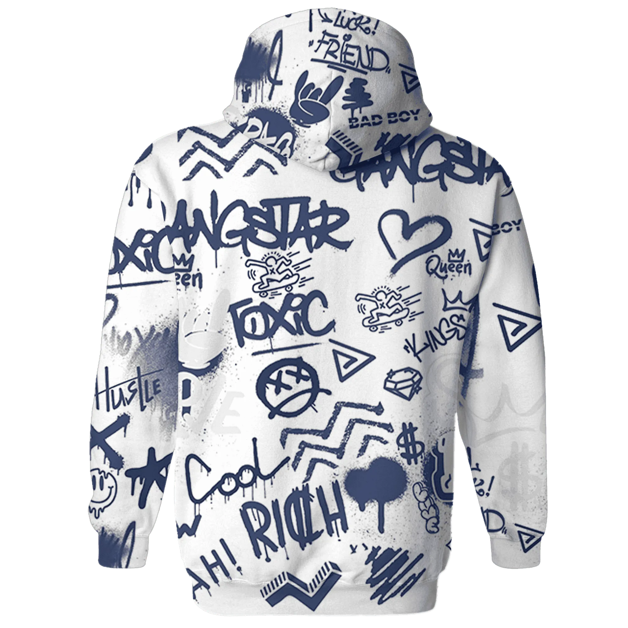 Low-Diffused-Blue-11s-Hoodie-Match-Graffiti-King-3D-Doodle-Style
