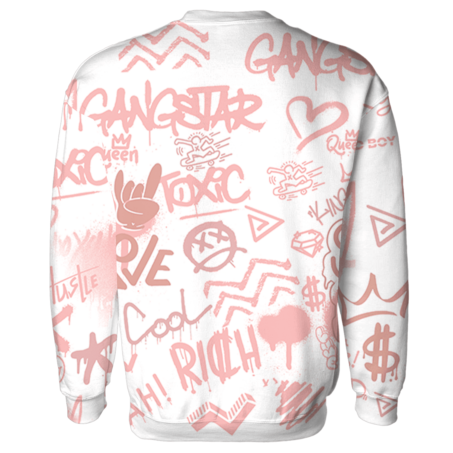 Low Legend Pink 11s Sweatshirt Match Graffiti King 3D All-Over Print Doodle Style - NastyJamz