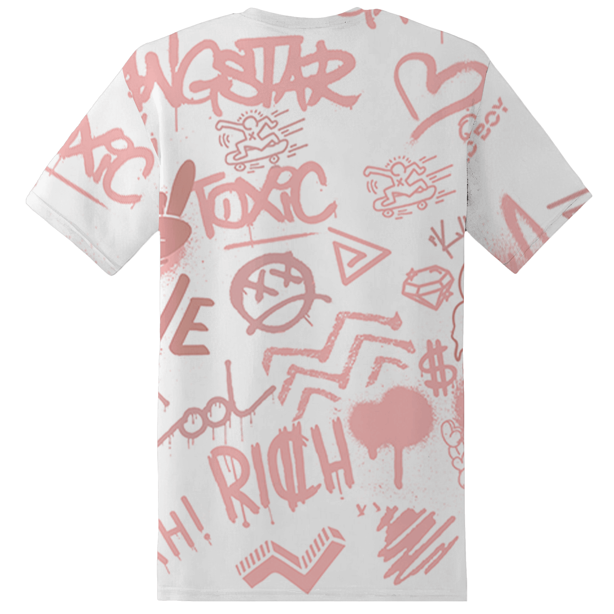 Low Legend Pink 11s T Shirt Match Graffiti King 3D All-Over Print Doodle Style - NastyJamz