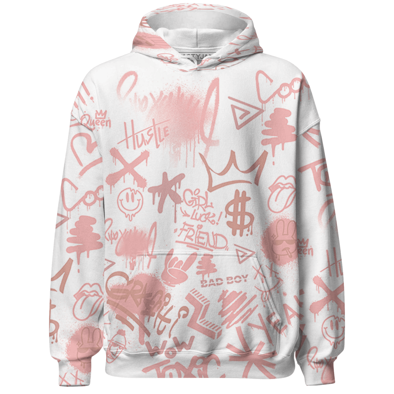 Low Legend Pink 11s Hoodie Match Graffiti King 3D All-Over Print Doodle Style - NastyJamz