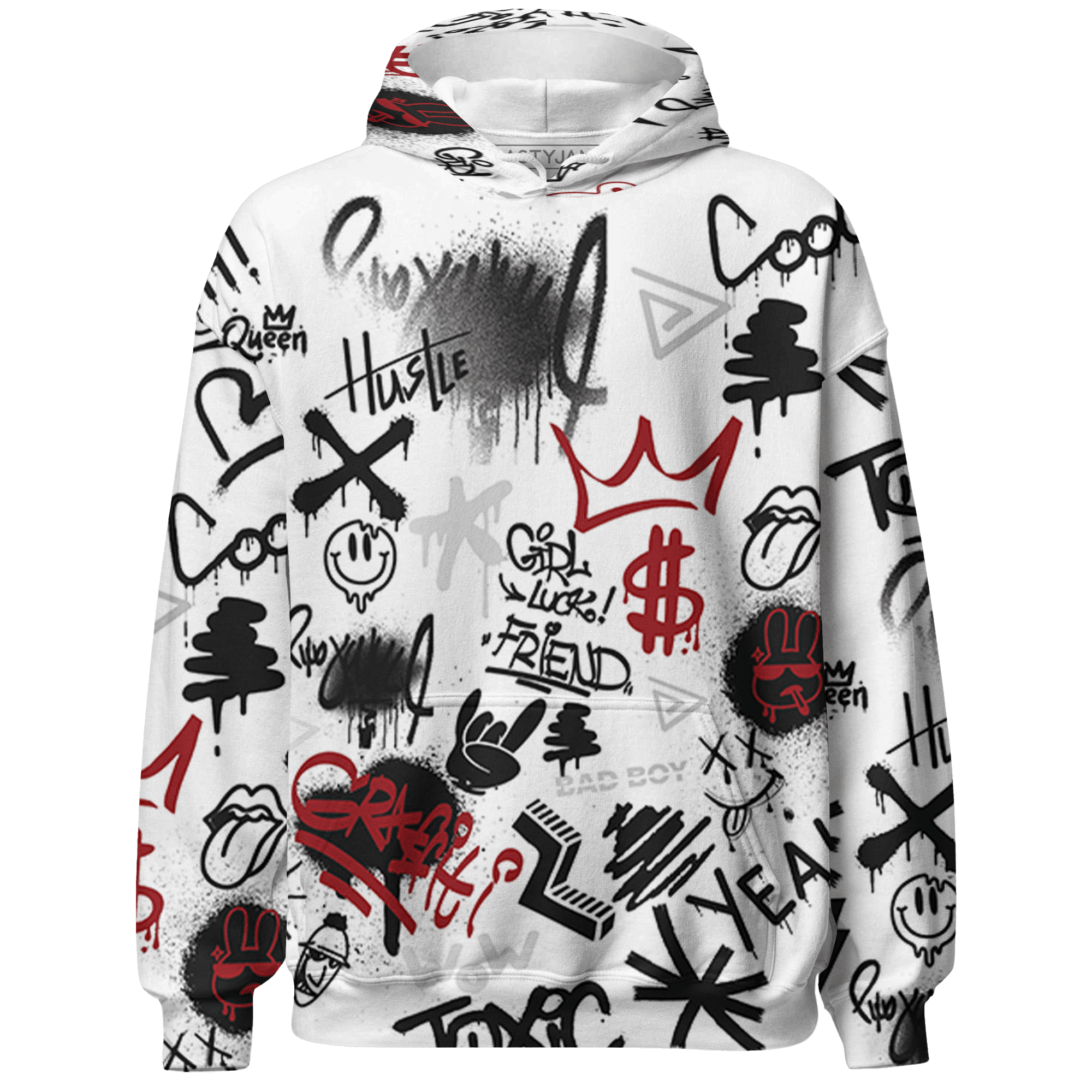 Retro Red Taxi 12s Sweatshirt Match Graffiti King 3D All-Over Print - NastyJamz