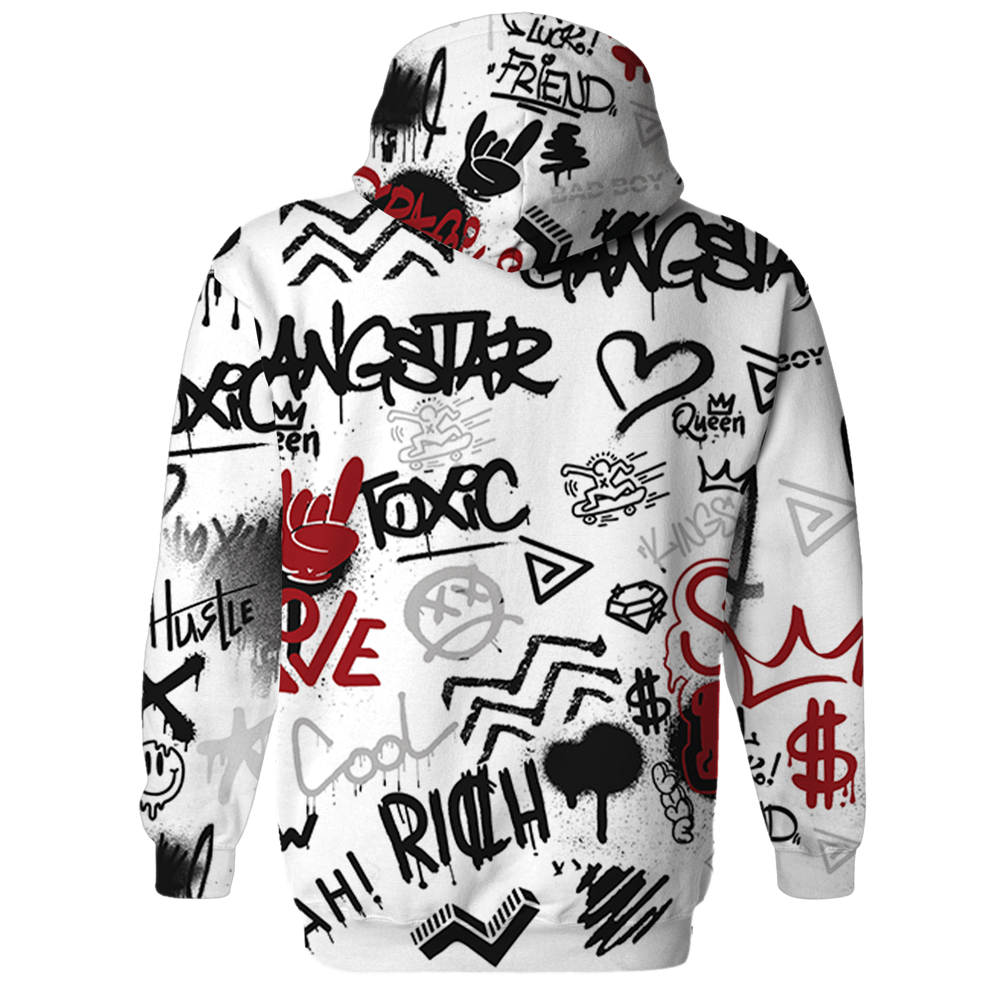 Retro Red Taxi 12s Sweatshirt Match Graffiti King 3D All-Over Print - NastyJamz