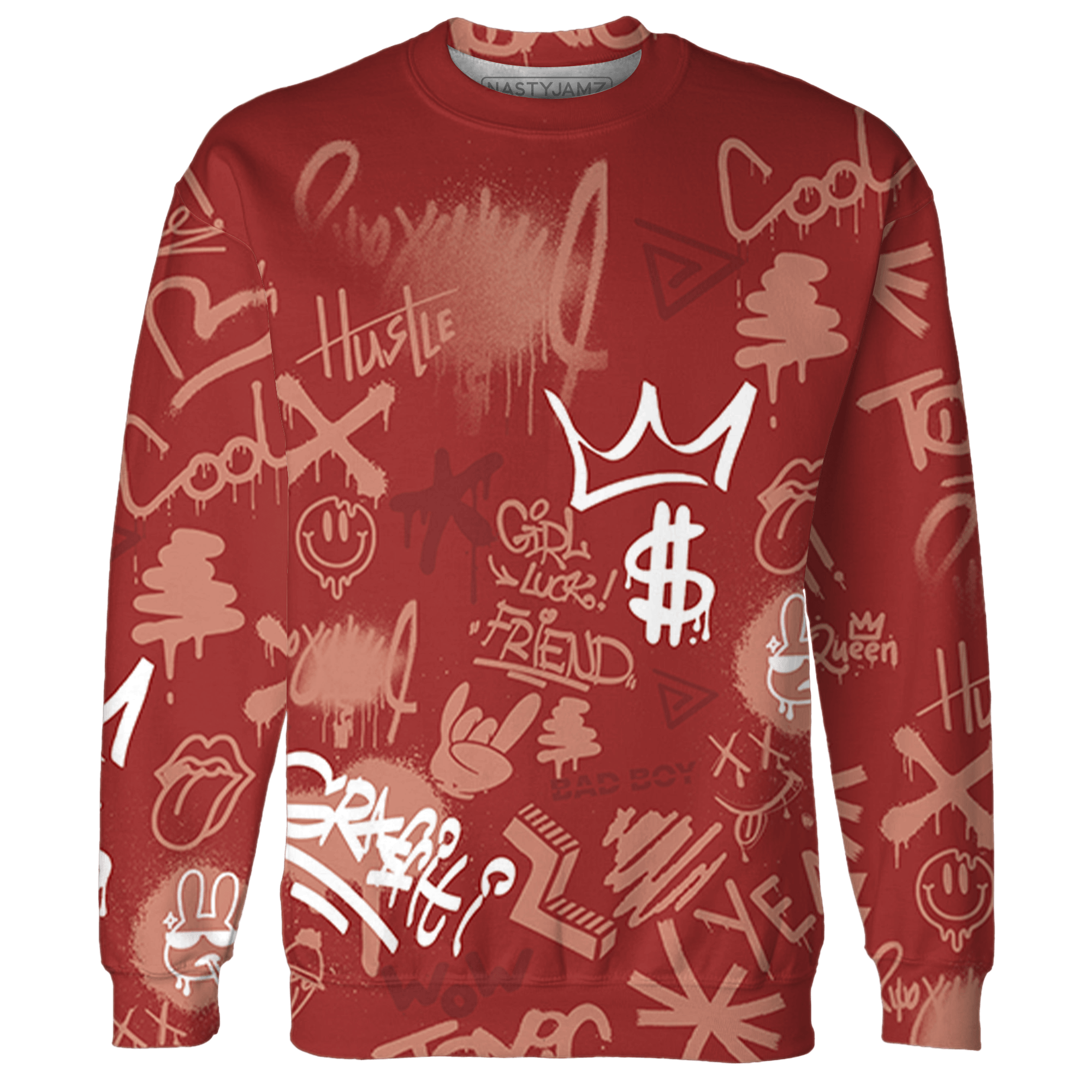Dune Red 13s Sweatshirt Match Graffiti King 3D All-Over Print Doodle Style - NastyJamz