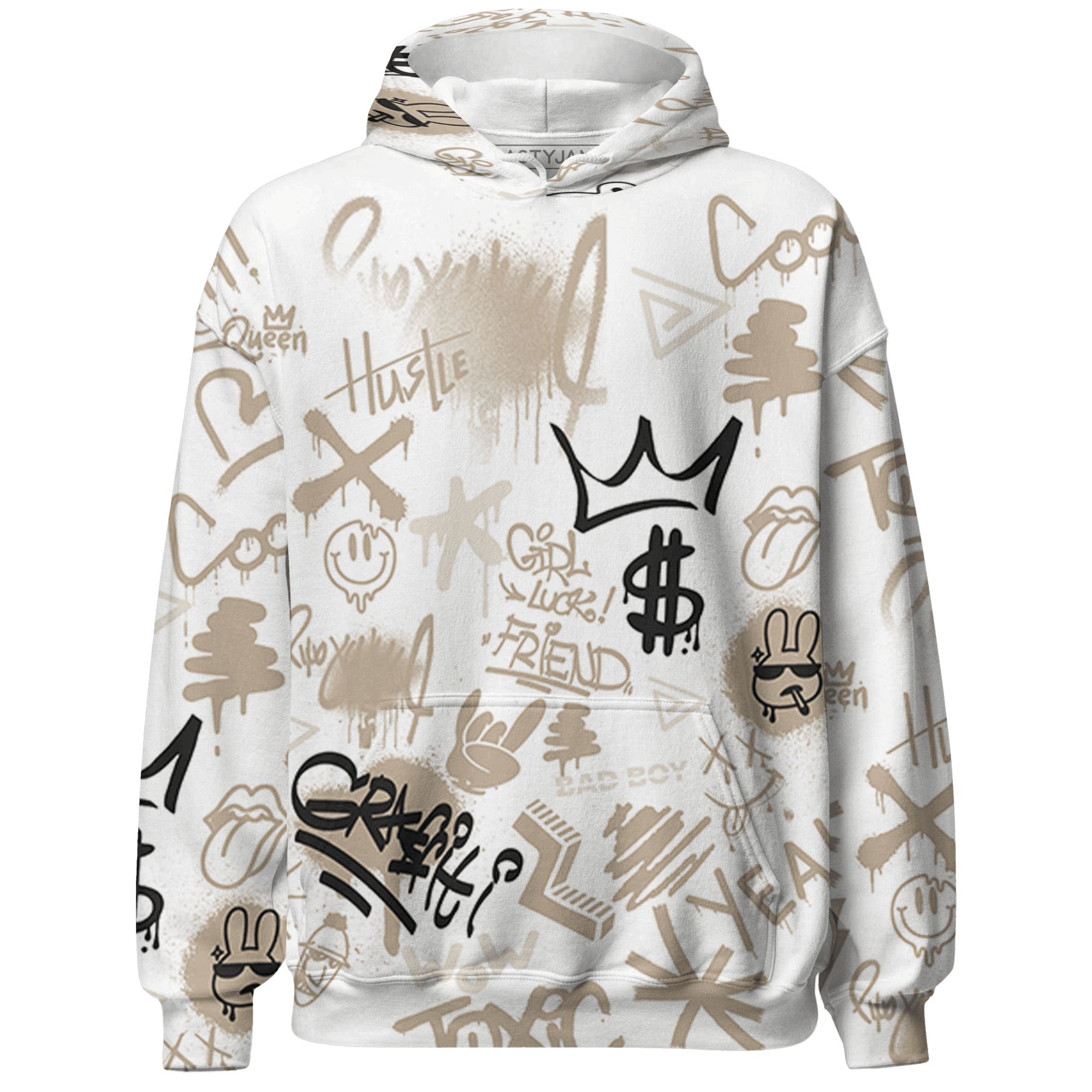 Latte 1s Sweatshirt Match Graffiti King 3D All-Over Print - NastyJamz