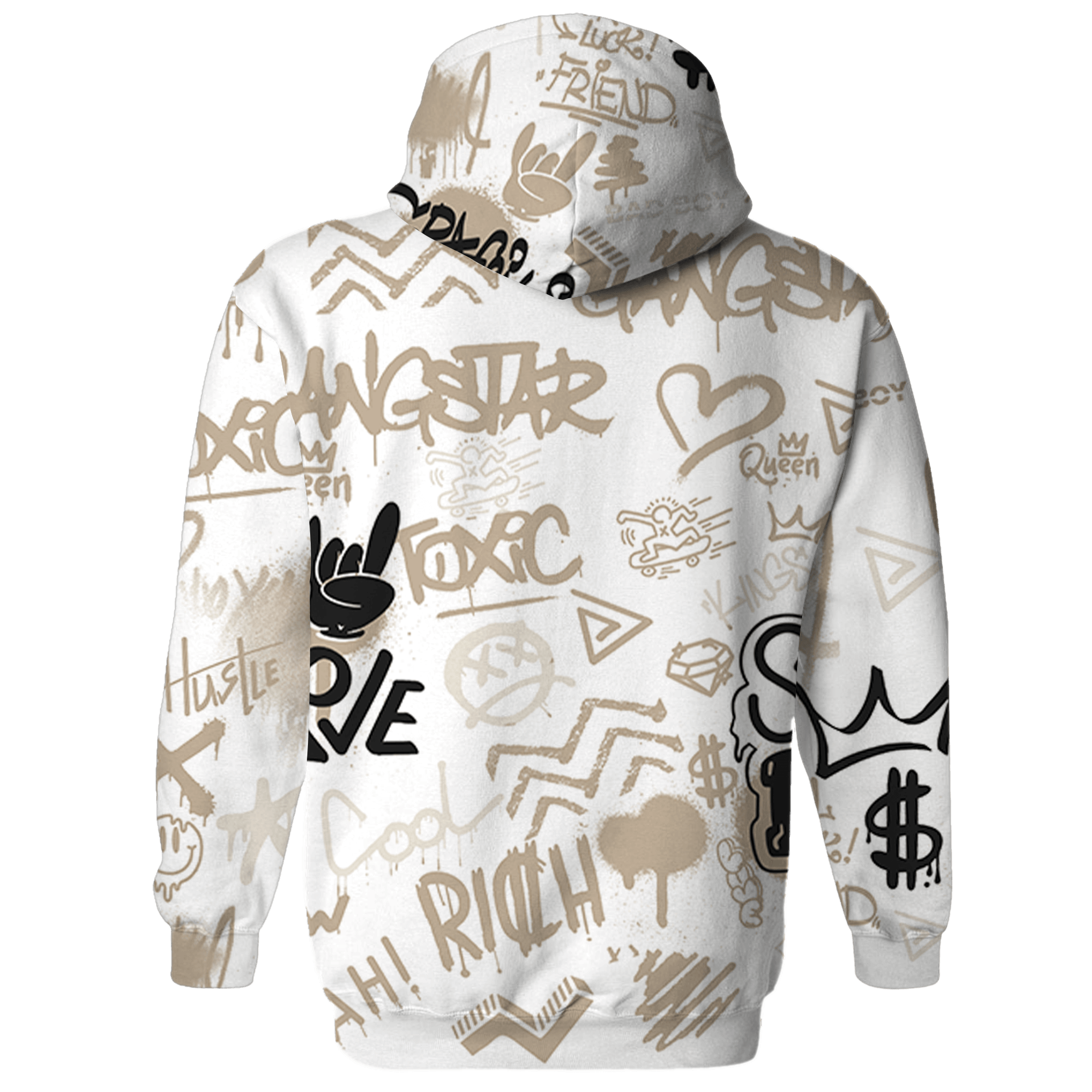 Latte 1s Sweatshirt Match Graffiti King 3D All-Over Print - NastyJamz