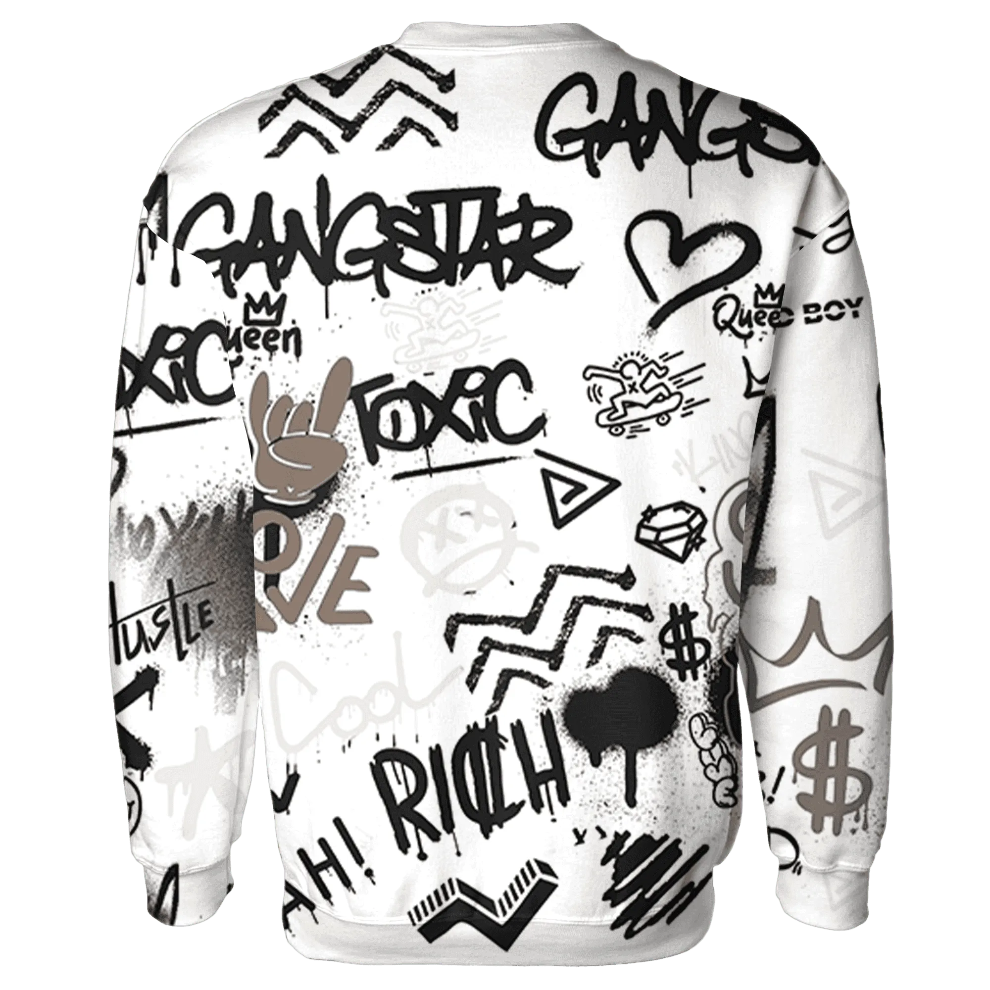 Low-Mocha-1s-Sweatshirt-Match-Graffiti-King-3D-Doodle-Style