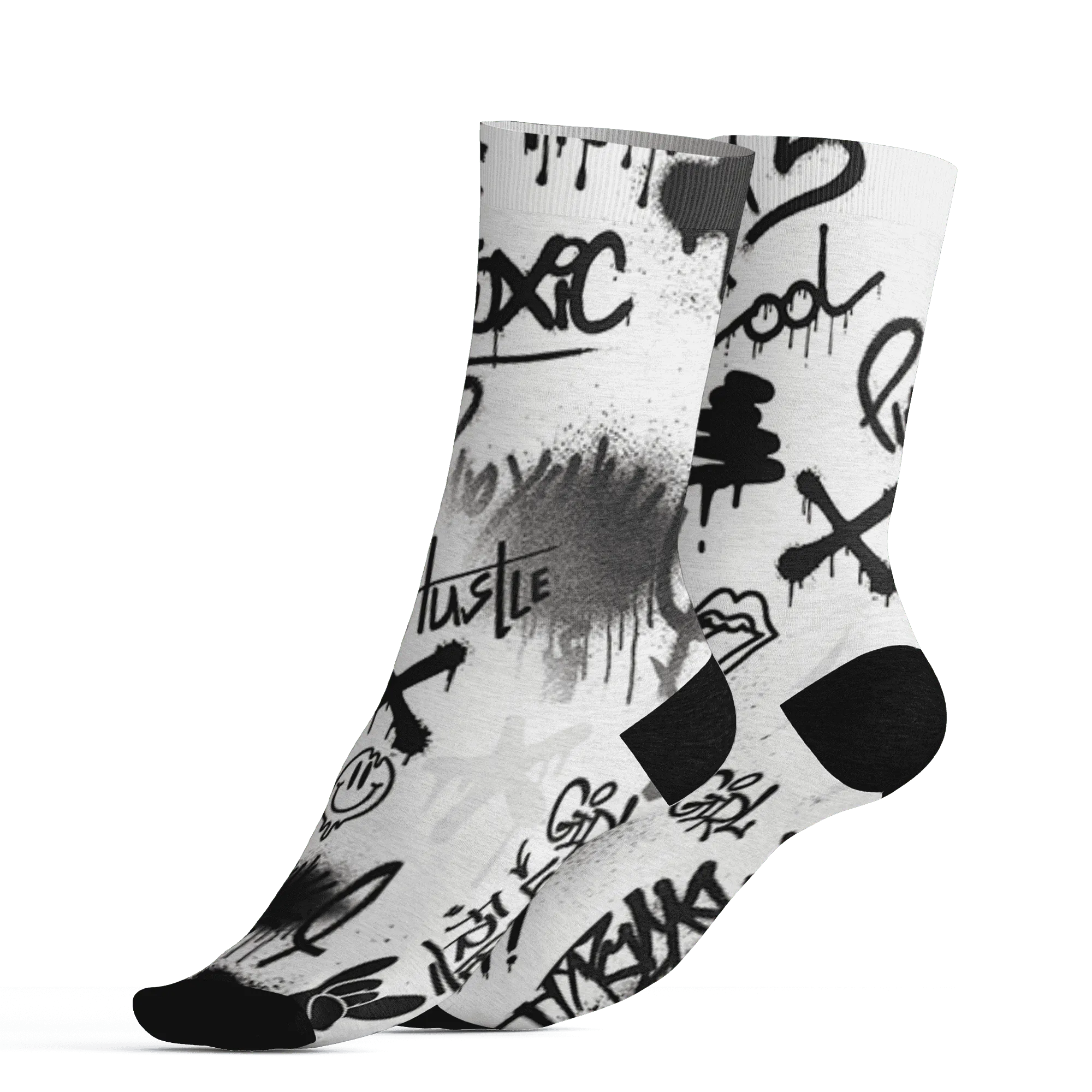 Low-Mocha-1s-Socks-Match-Graffiti-King-3D-Doodle-Style