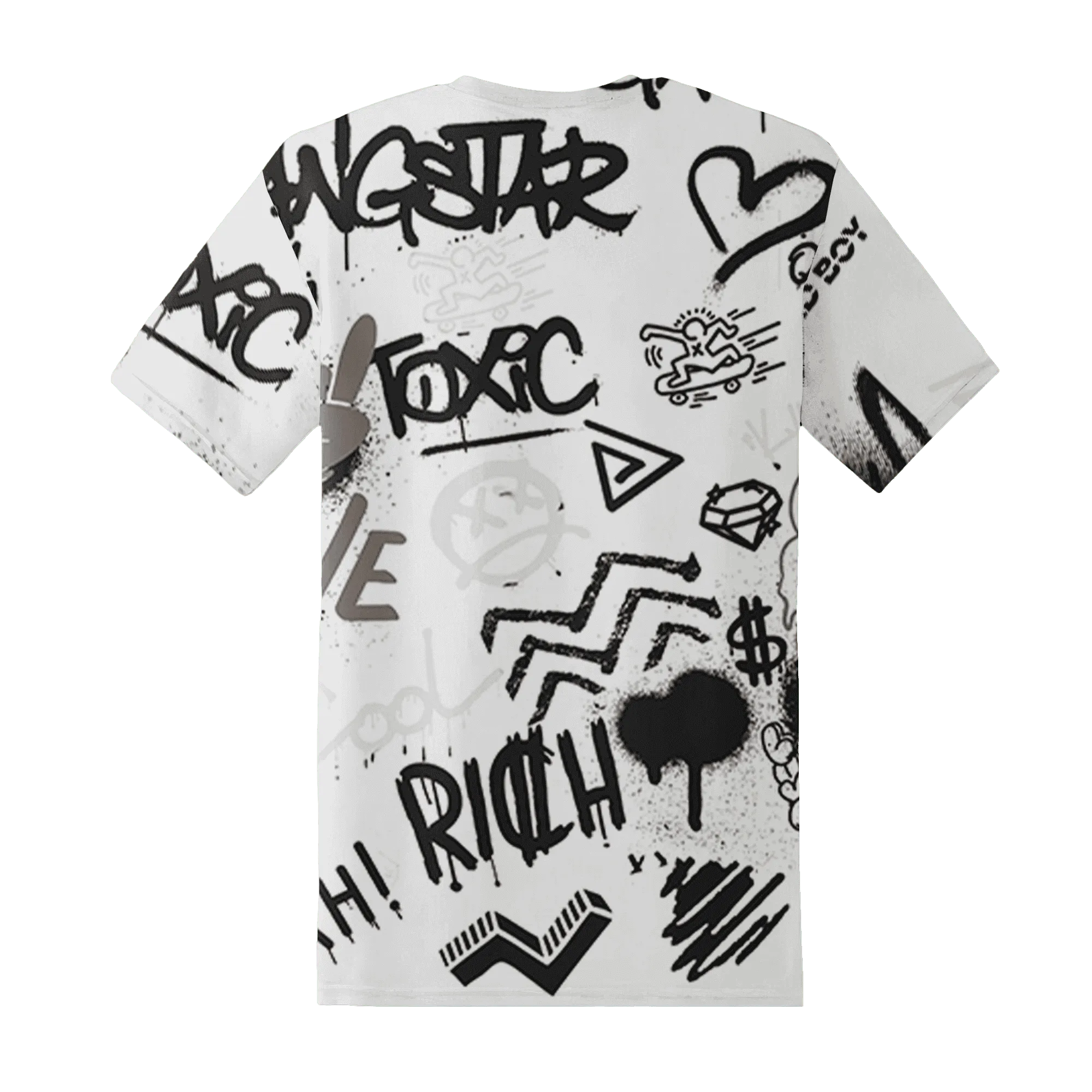 Low-Mocha-1s-T-Shirt-Match-Graffiti-King-3D-Doodle-Style
