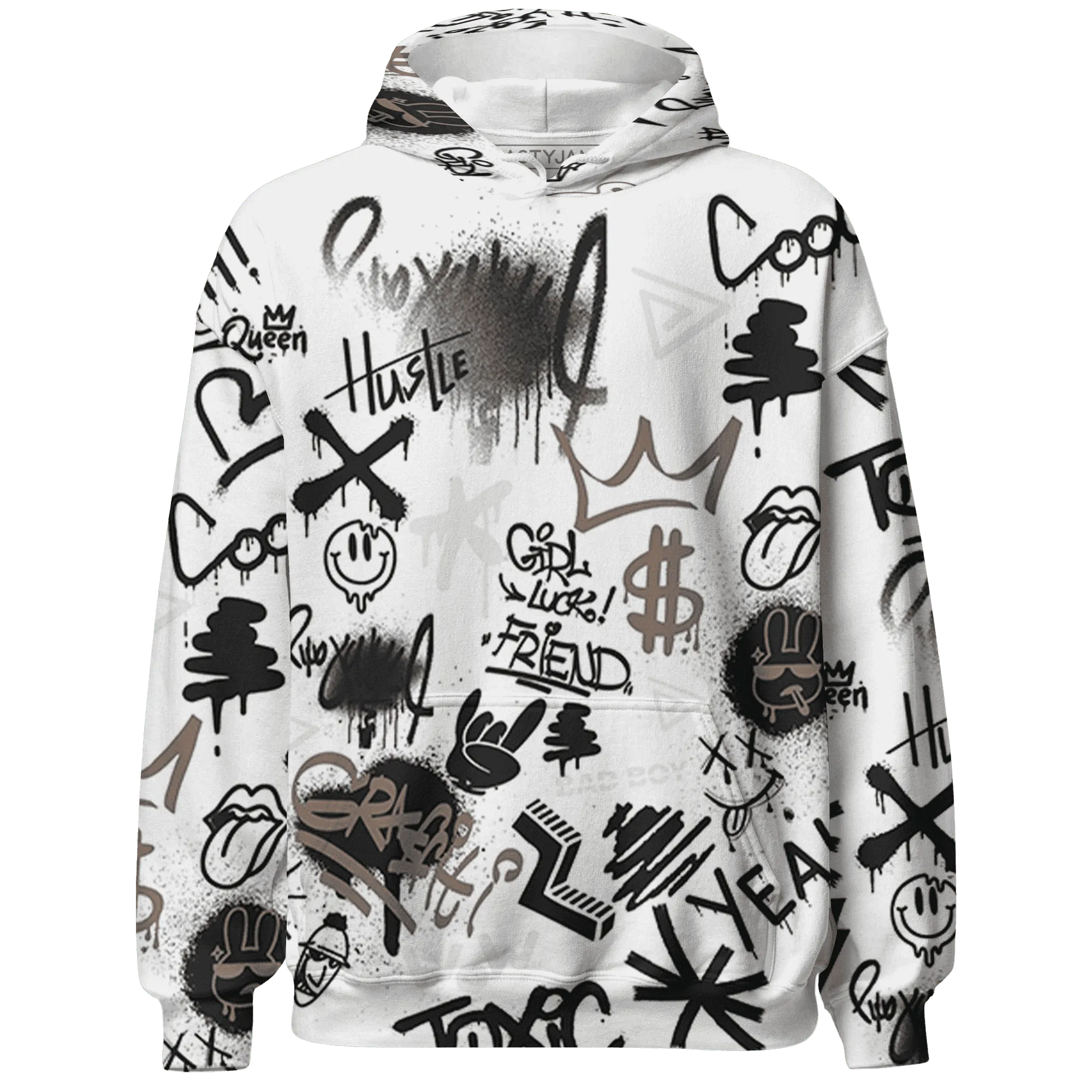 Low-Mocha-1s-Hoodie-Match-Graffiti-King-3D-Doodle-Style