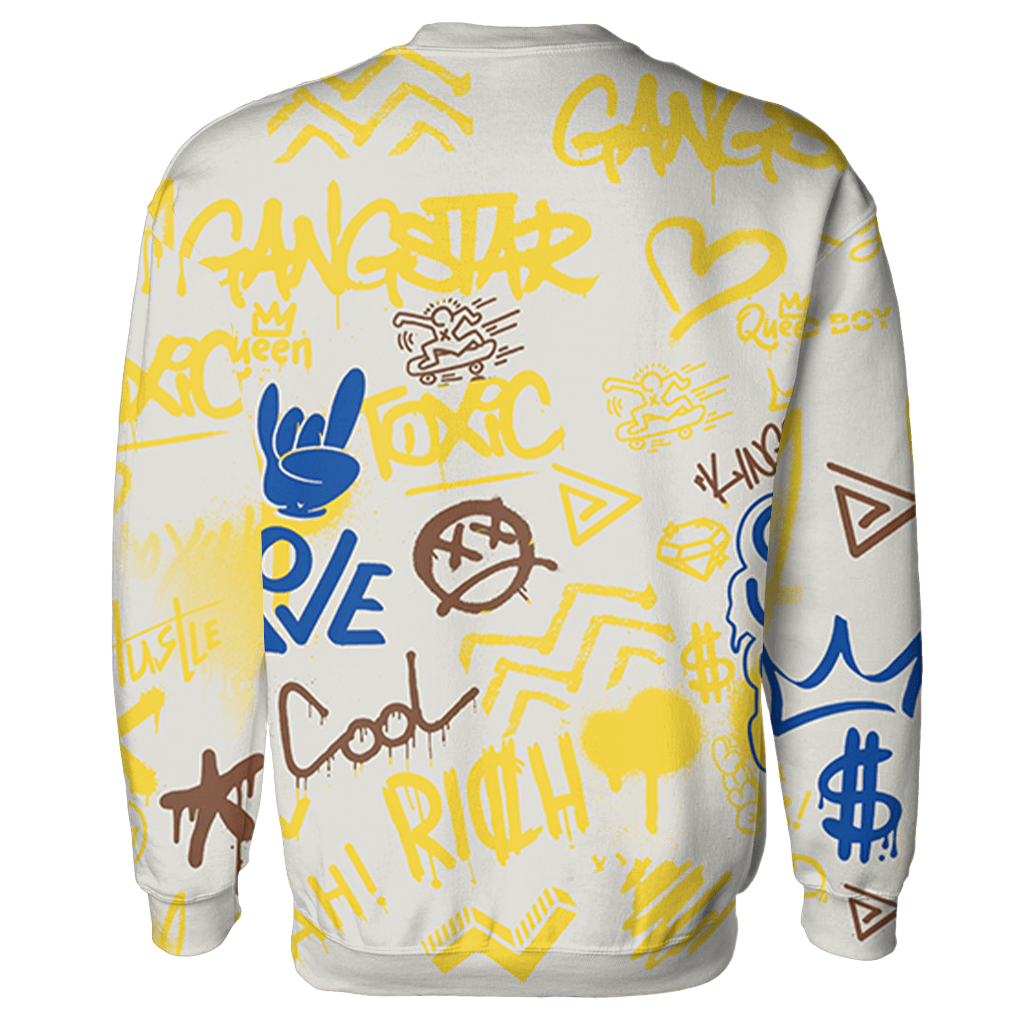 Low OG Canary TVSC 1s Sweatshirt Match Graffiti King 3D All-Over Print Doodle Style - NastyJamz