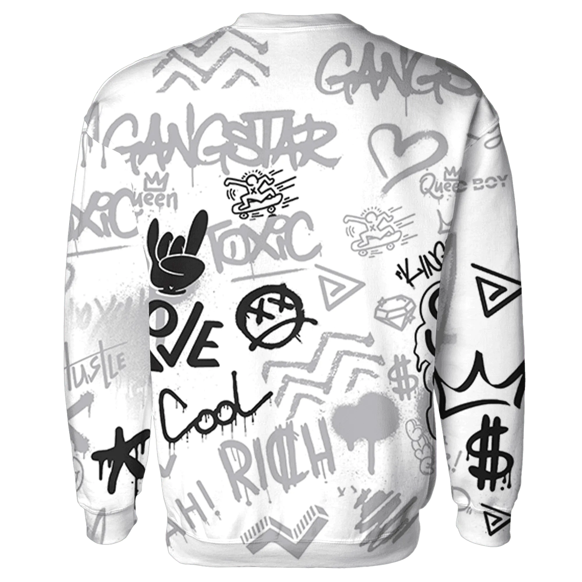 Wolf-Grey-1s-Sweatshirt-Match-Graffiti-King-3D-Doodle-Style