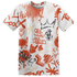Georgia Peach 3s T Shirt Match Graffiti King 3D All-Over Print Doodle Style - NastyJamz
