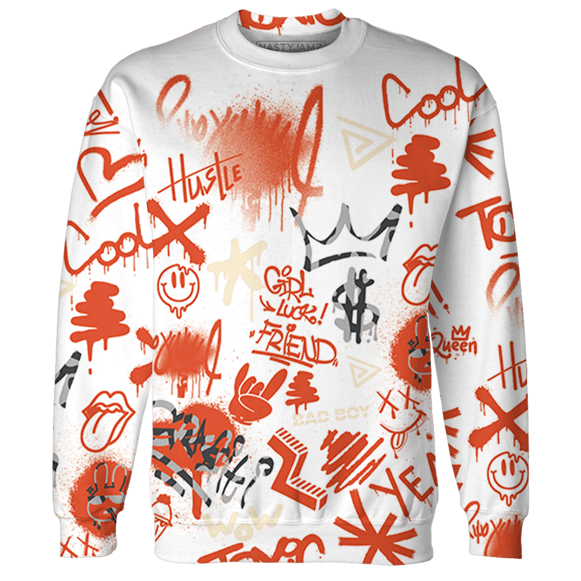 Georgia Peach 3s Hoodie Match Graffiti King 3D All-Over Print - NastyJamz