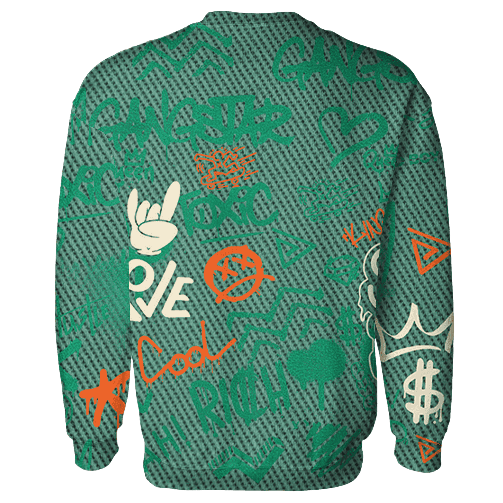 Nina CN Abney 3s Sweatshirt Match Graffiti King 3D All-Over Print Doodle Style - NastyJamz