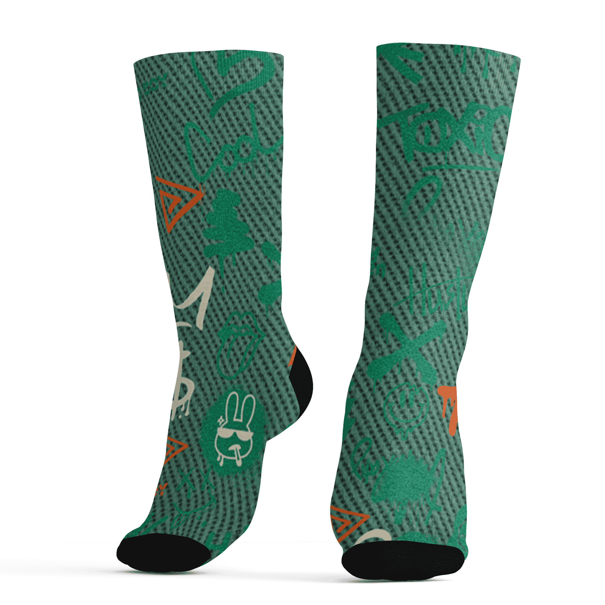 Nina CN Abney 3s Socks Match Graffiti King 3D All-Over Print Doodle Style - NastyJamz