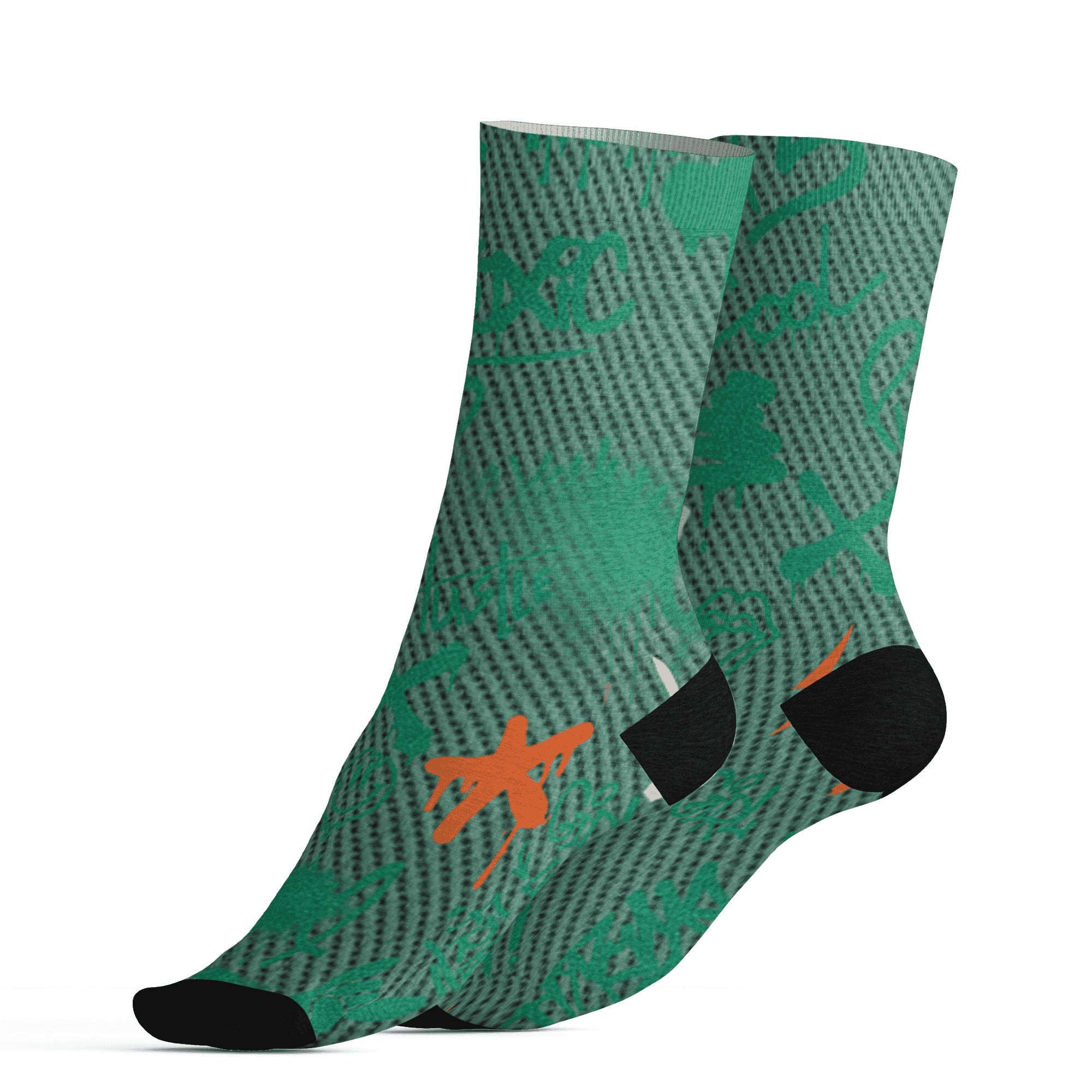 Nina CN Abney 3s Socks Match Graffiti King 3D All-Over Print Doodle Style - NastyJamz