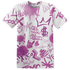 GS Hyper Violet 4s T Shirt Match Graffiti King 3D All-Over Print Doodle Style - NastyJamz