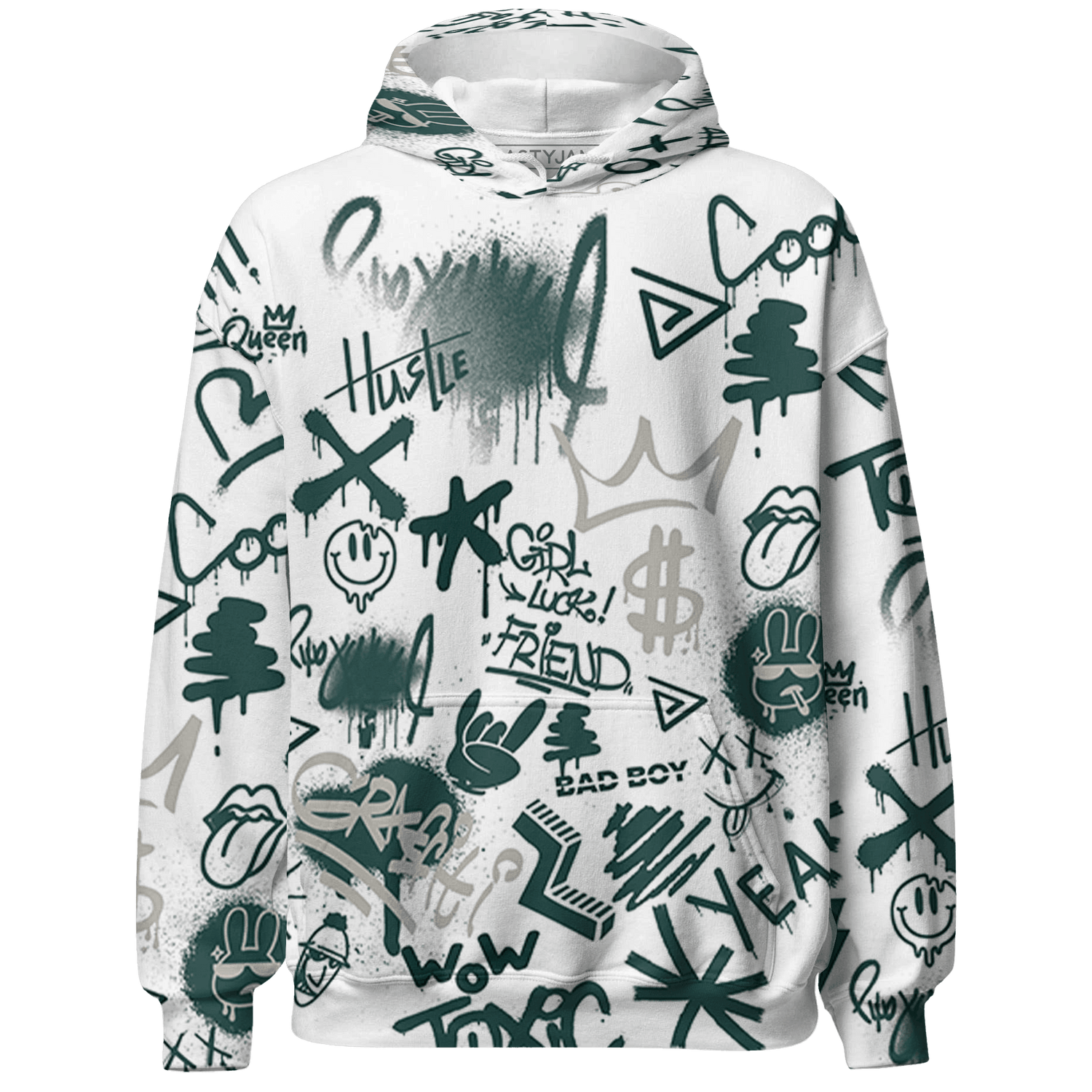 Oxidized Green 4s Sweatshirt Match Graffiti King 3D All-Over Print - NastyJamz