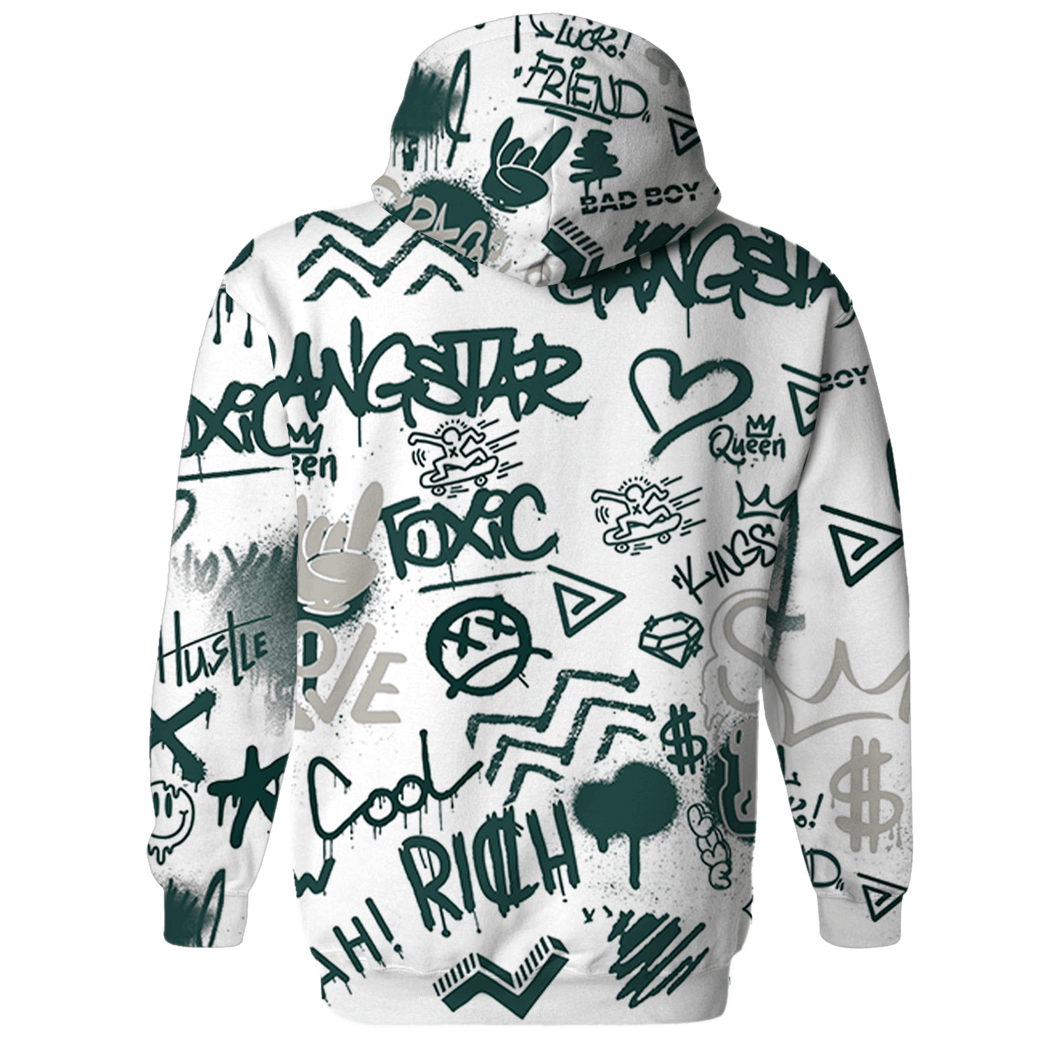 Oxidized Green 4s Sweatshirt Match Graffiti King 3D All-Over Print - NastyJamz