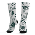 Oxidized Green 4s Socks Match Graffiti King 3D All-Over Print Doodle Style - NastyJamz