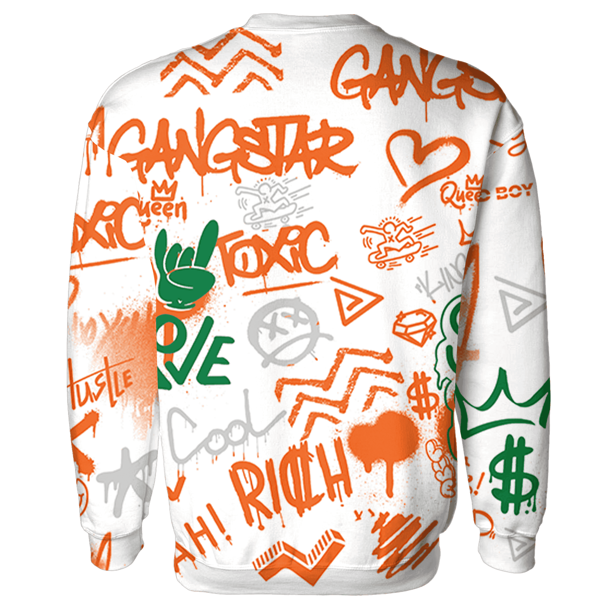 MAM Hurricanes 5s Sweatshirt Match Graffiti King 3D All-Over Print Doodle Style - NastyJamz