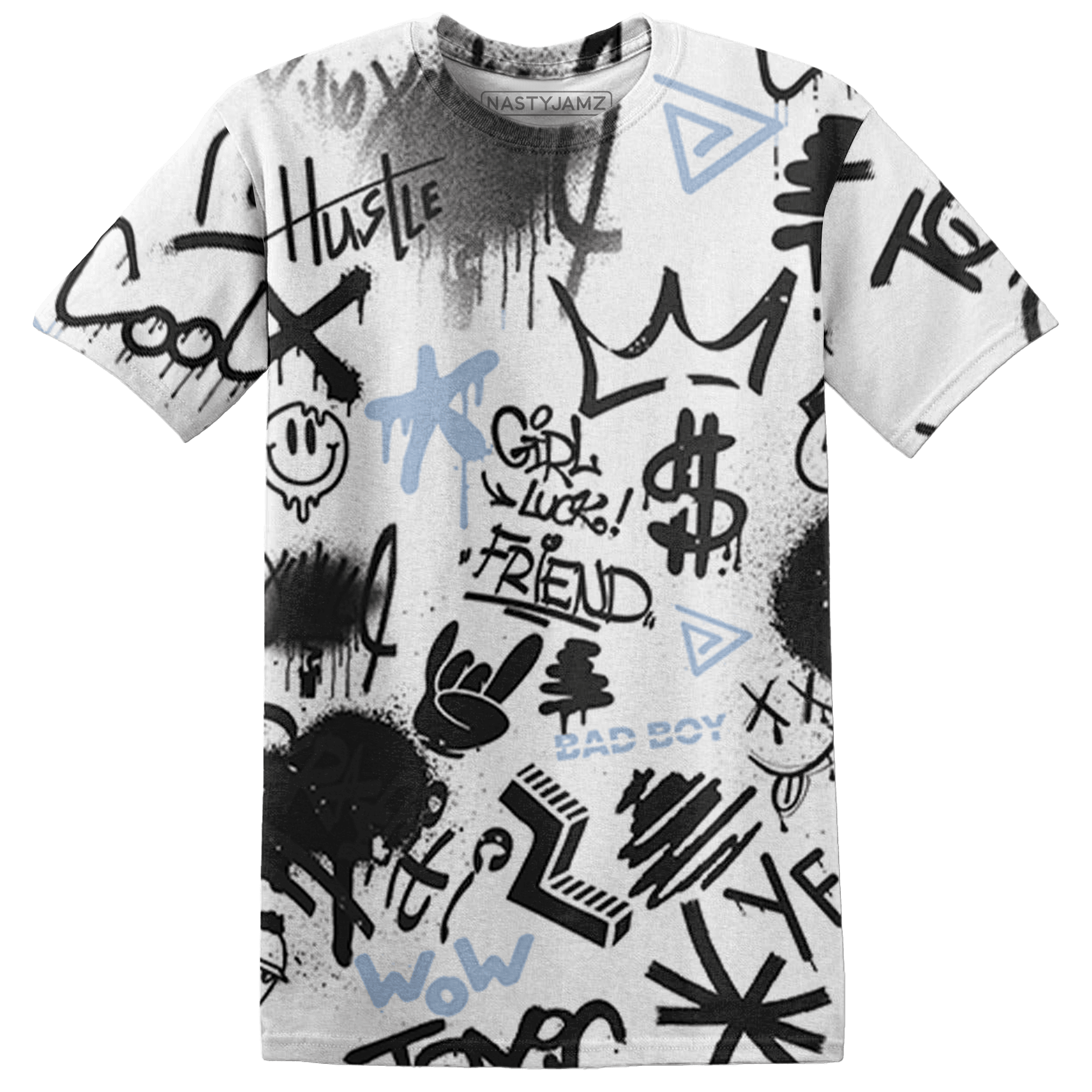 Reverse Oreo 6s T Shirt Match Graffiti King 3D All-Over Print Doodle Style - NastyJamz