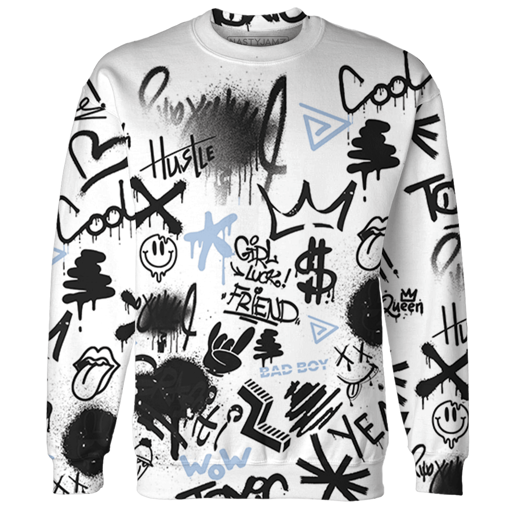 Reverse Oreo 6s Sweatshirt Match Graffiti King 3D All-Over Print Doodle Style - NastyJamz