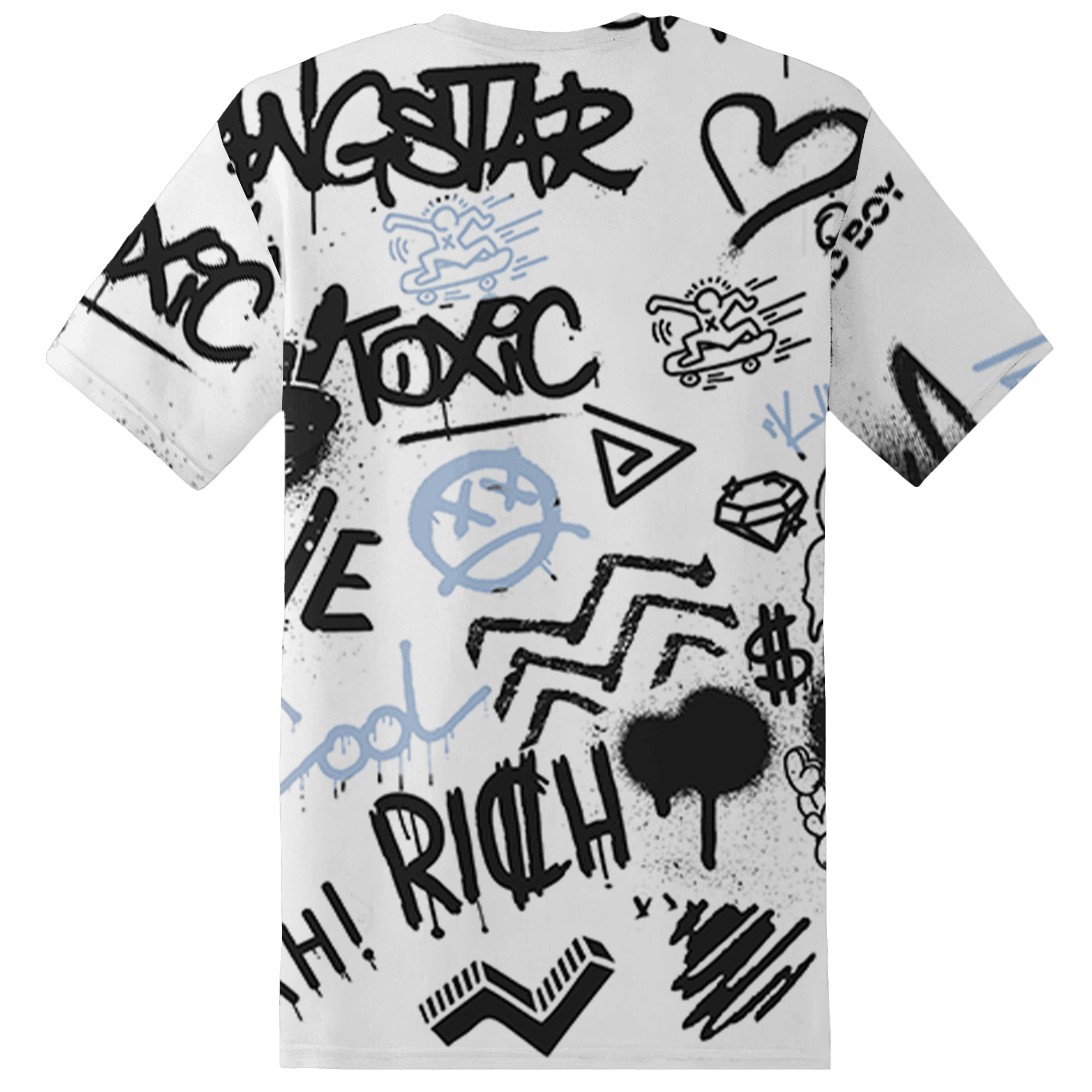 Reverse Oreo 6s T Shirt Match Graffiti King 3D All-Over Print Doodle Style - NastyJamz