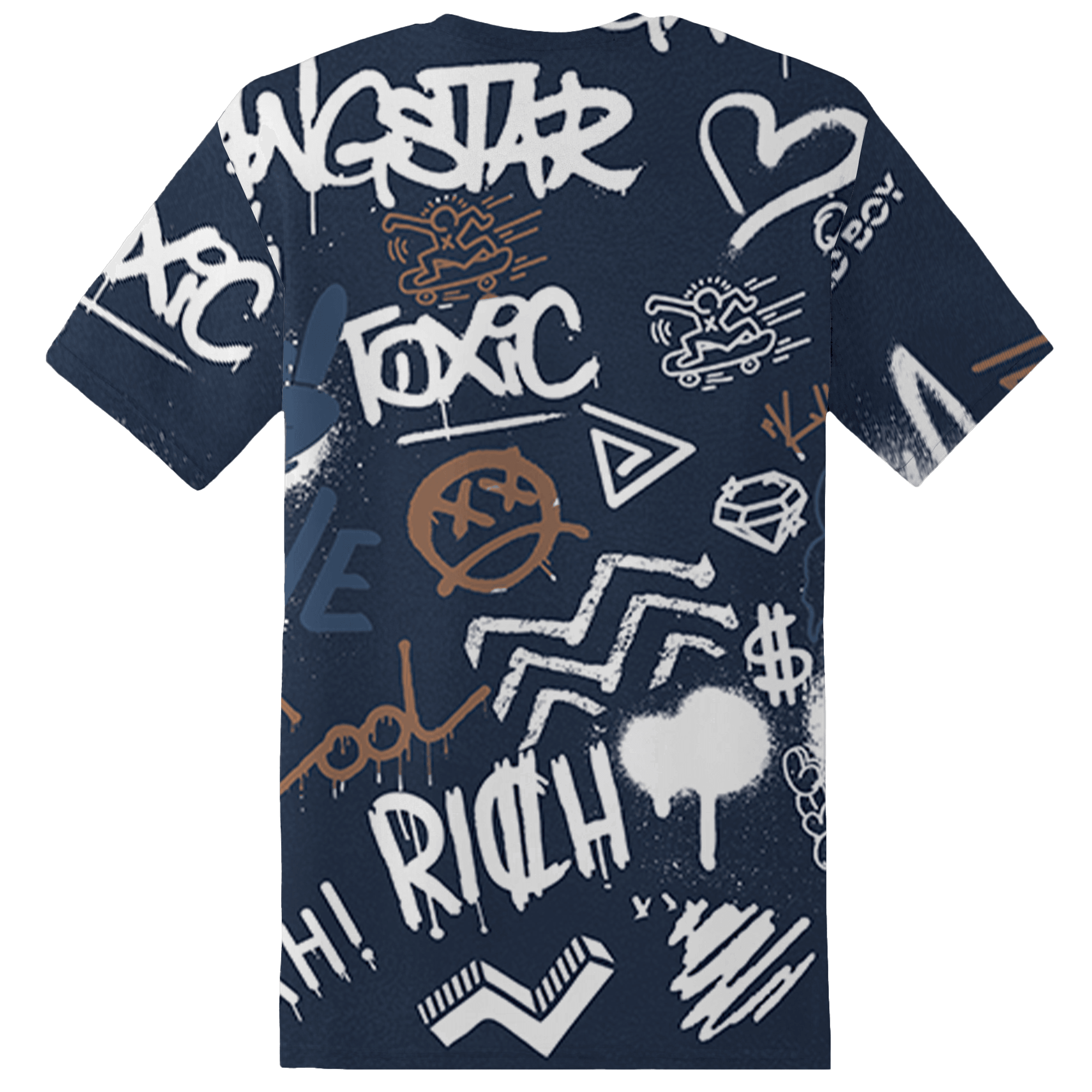 AM 1 86 Jackie RBS T Shirt Match Graffiti King 3D All-Over Print Doodle Style - NastyJamz