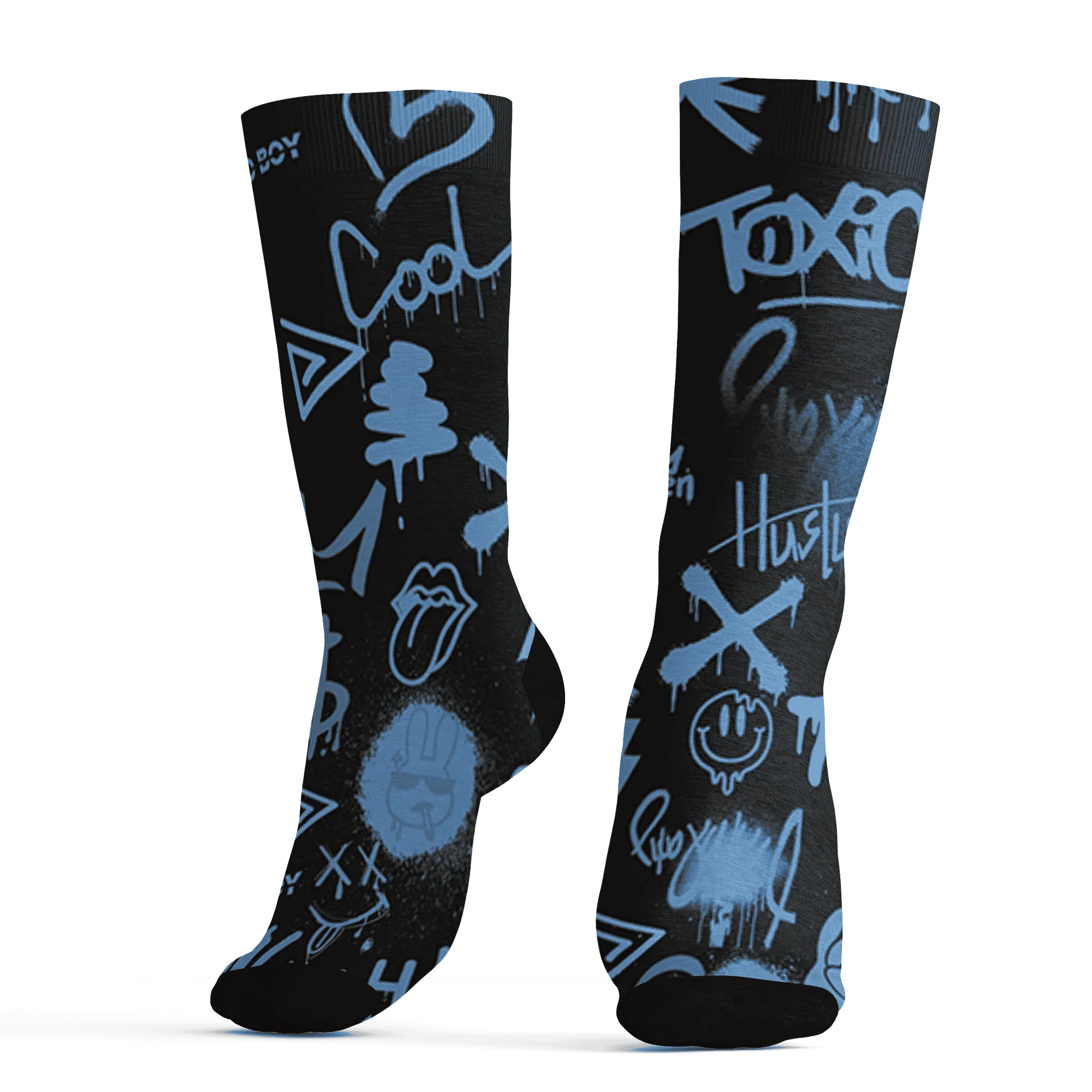 AM-Plus-Black-Univercitii-Blue-Socks-Match-Graffiti-King-3D-Doodle-Style