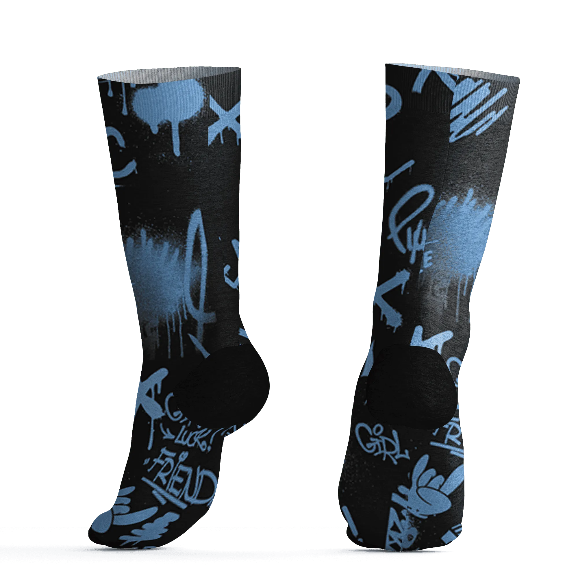 AM-Plus-Black-Univercitii-Blue-Socks-Match-Graffiti-King-3D-Doodle-Style