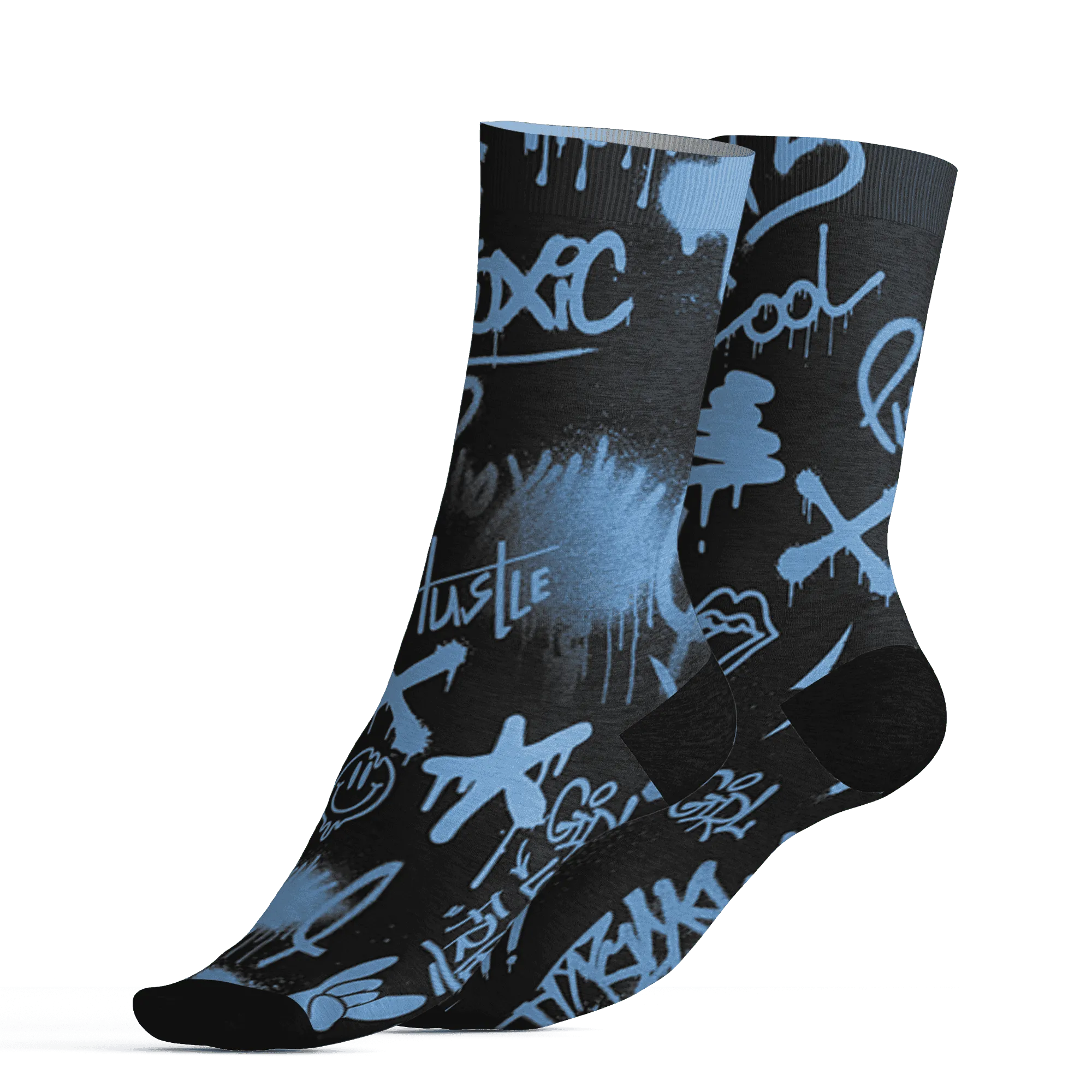 AM-Plus-Black-Univercitii-Blue-Socks-Match-Graffiti-King-3D-Doodle-Style
