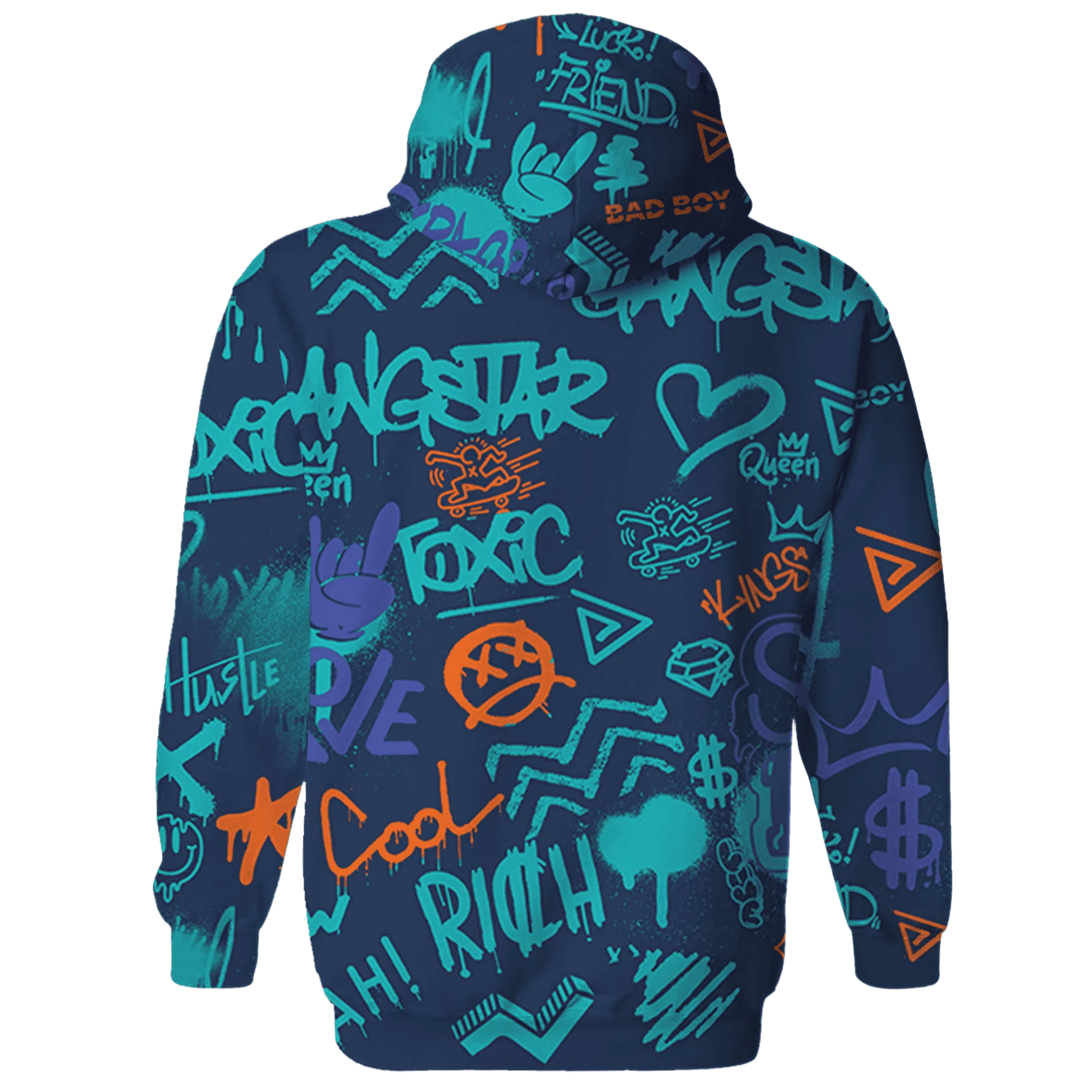 AM-Plus-Drift-Midnight-Navy-Total-Orange-Dusty-Cactus-Hoodie-Match-Graffiti-King-3D-Doodle-Style