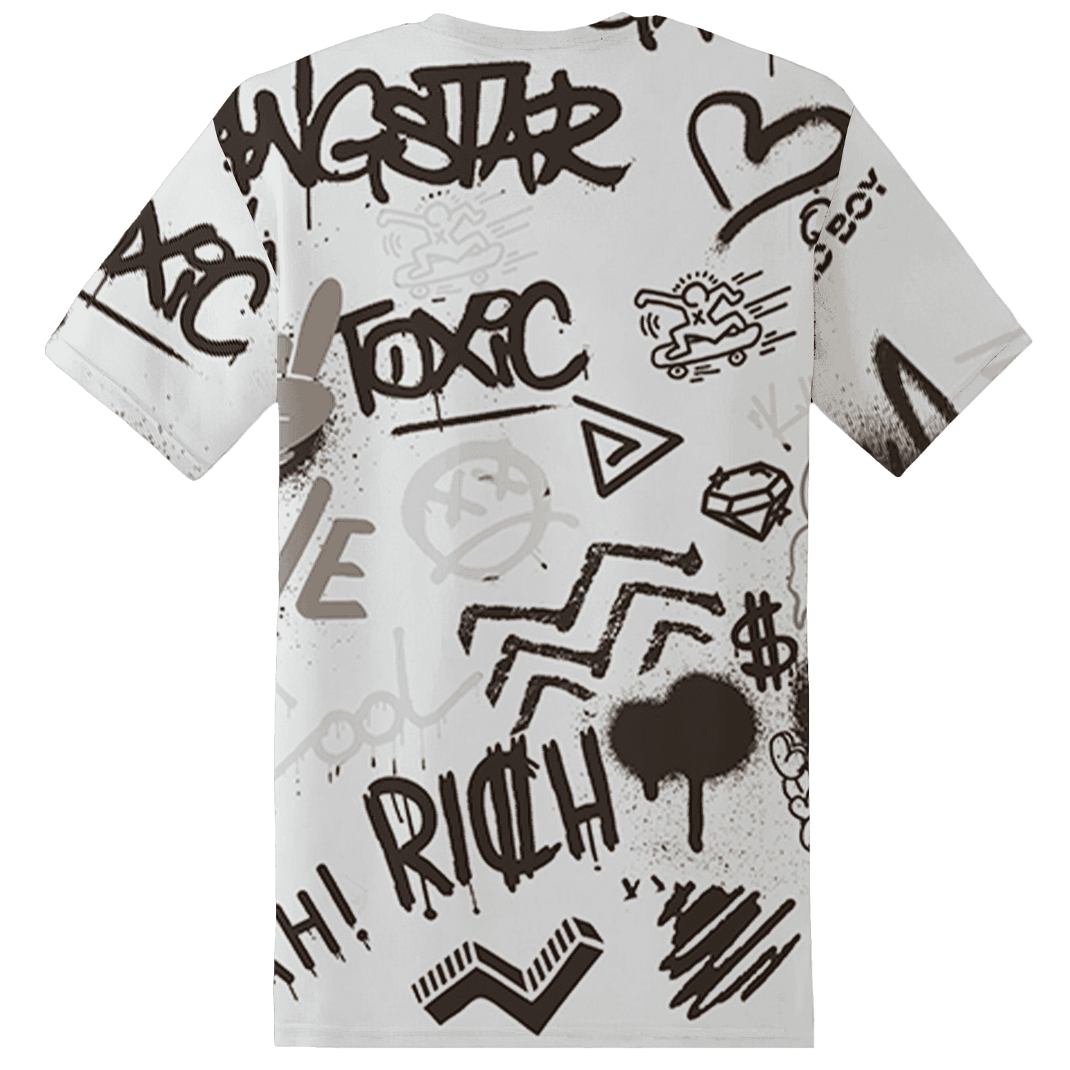 Dunk Low Baroque Brown T Shirt Match Graffiti King 3D All-Over Print Doodle Style - NastyJamz