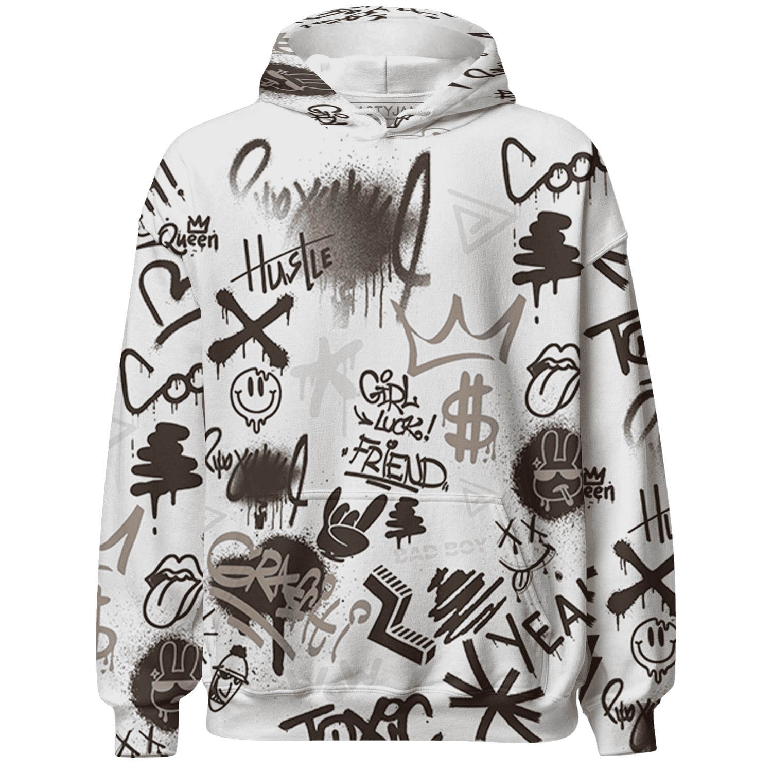 Dunk Low Baroque Brown Hoodie Match Graffiti King 3D All-Over Print Doodle Style - NastyJamz