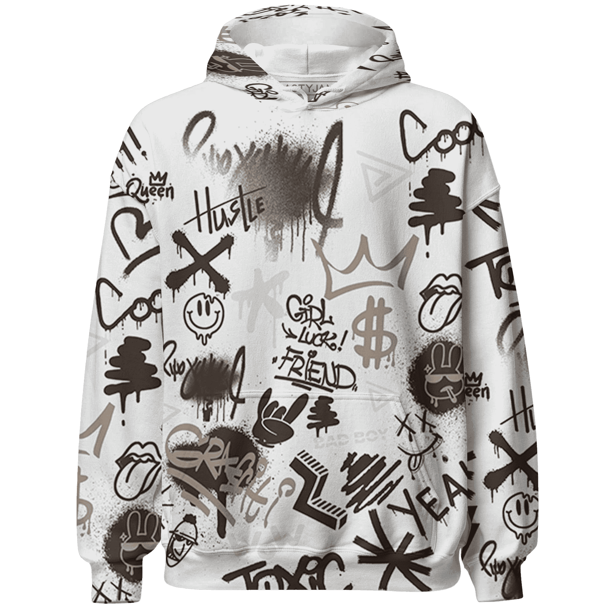 Dunk Low Baroque Brown Hoodie Match Graffiti King 3D All-Over Print Doodle Style - NastyJamz