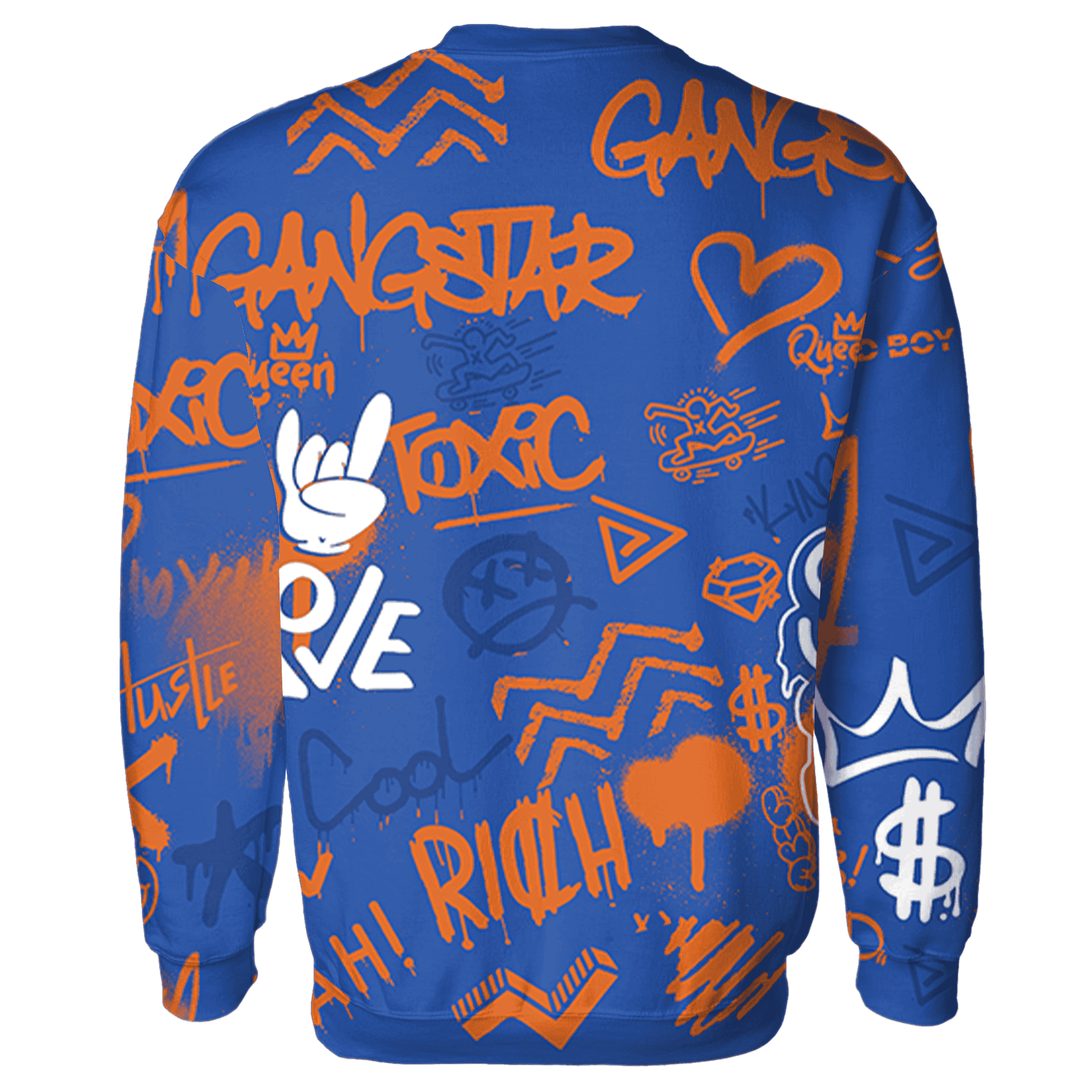 Dunk Low Knicks Sweatshirt Match Graffiti King 3D All-Over Print Doodle Style - NastyJamz