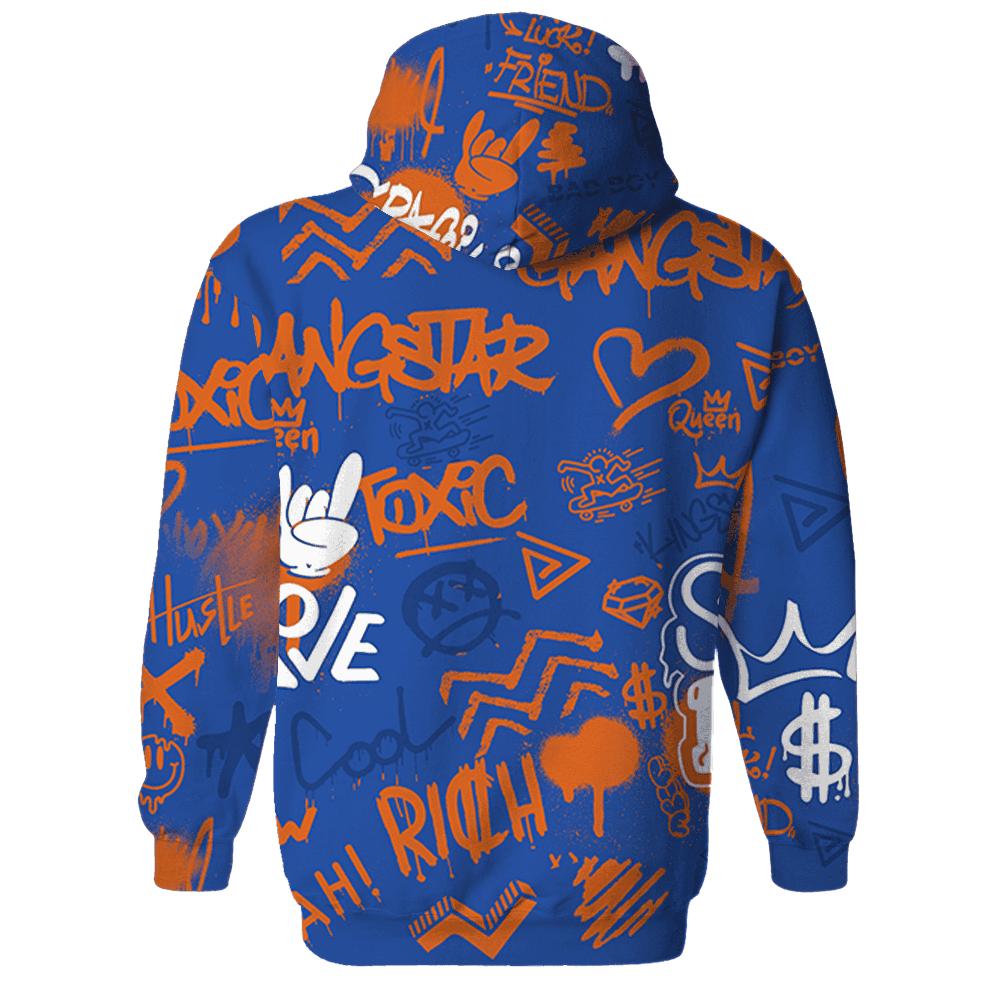Dunk Low Knicks Hoodie Match Graffiti King 3D All-Over Print Doodle Style - NastyJamz