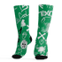 Lucky Green 5s Socks Match Graffiti King 3D All-Over Print Doodle Style - NastyJamz