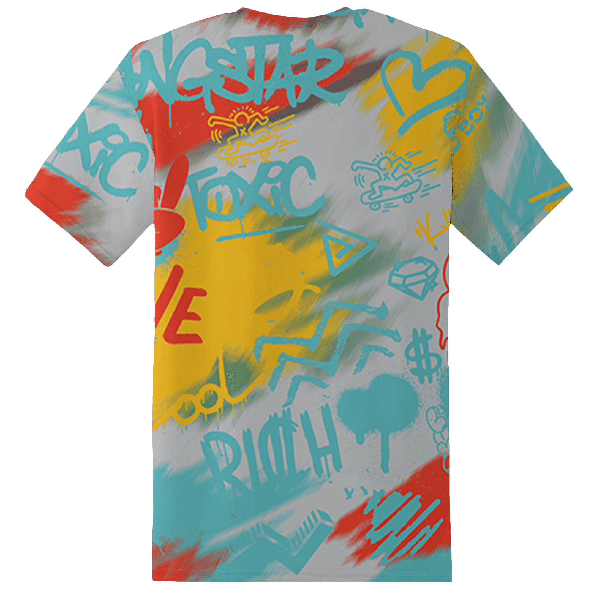 KB 8 Protro Venice Beach T Shirt Match Graffiti King 3D All-Over Print Doodle Style - NastyJamz