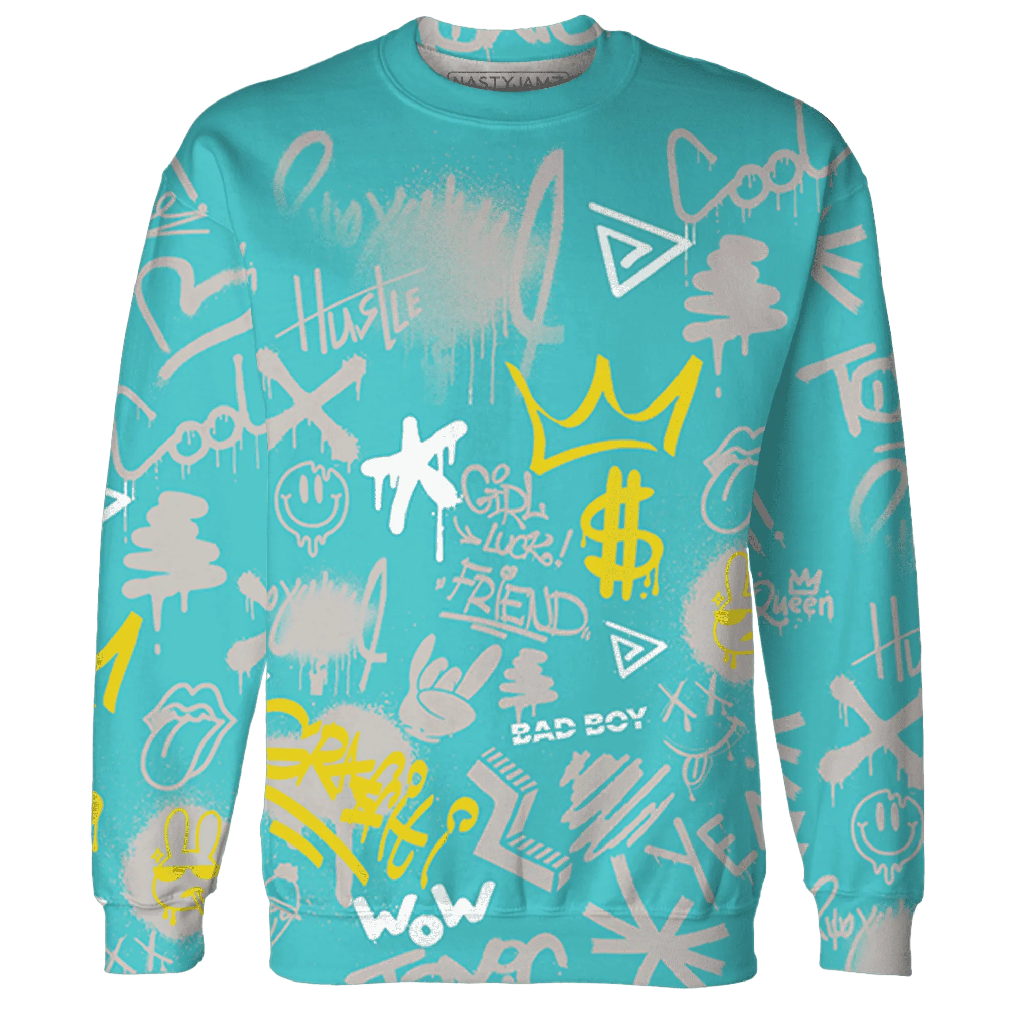 NBL-Cyan-Burst-9060-Sweatshirt-Match-Graffiti-King-3D-Doodle-Style