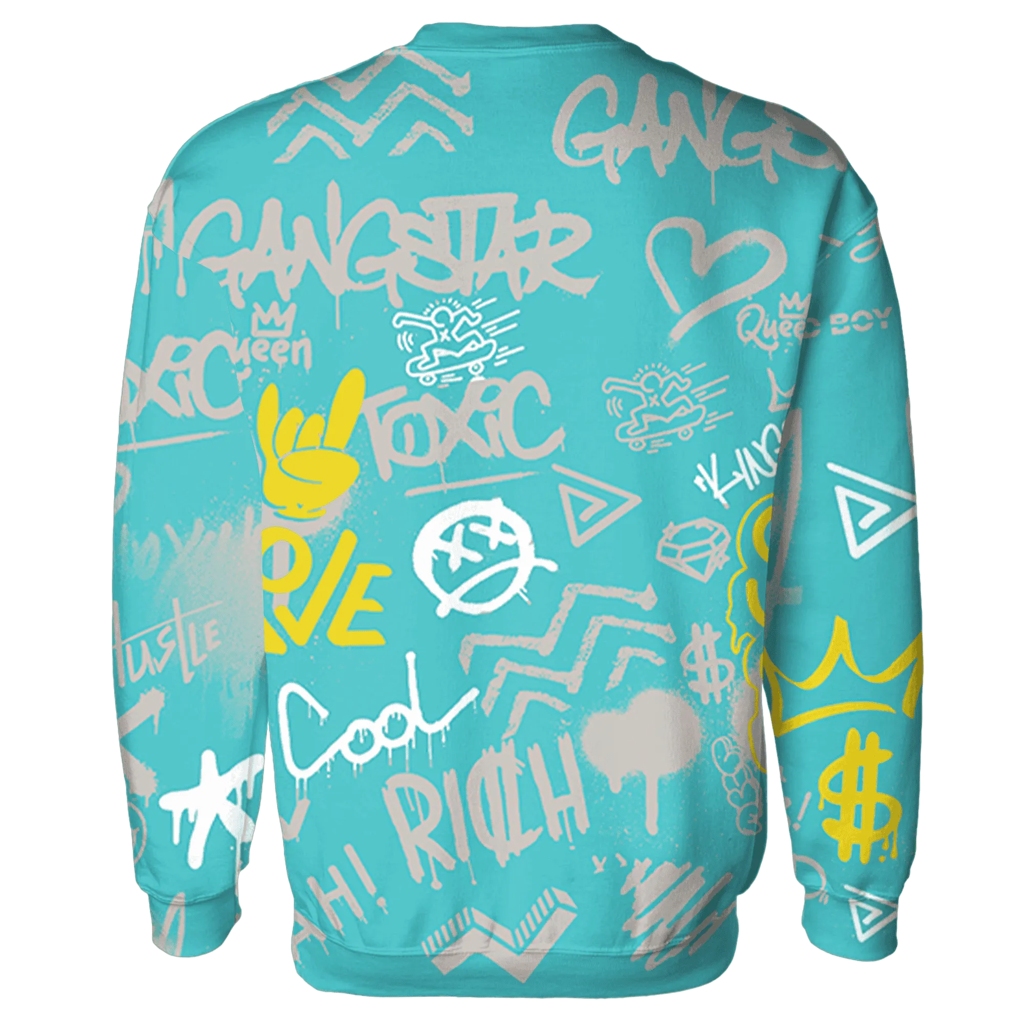 NBL-Cyan-Burst-9060-Sweatshirt-Match-Graffiti-King-3D-Doodle-Style