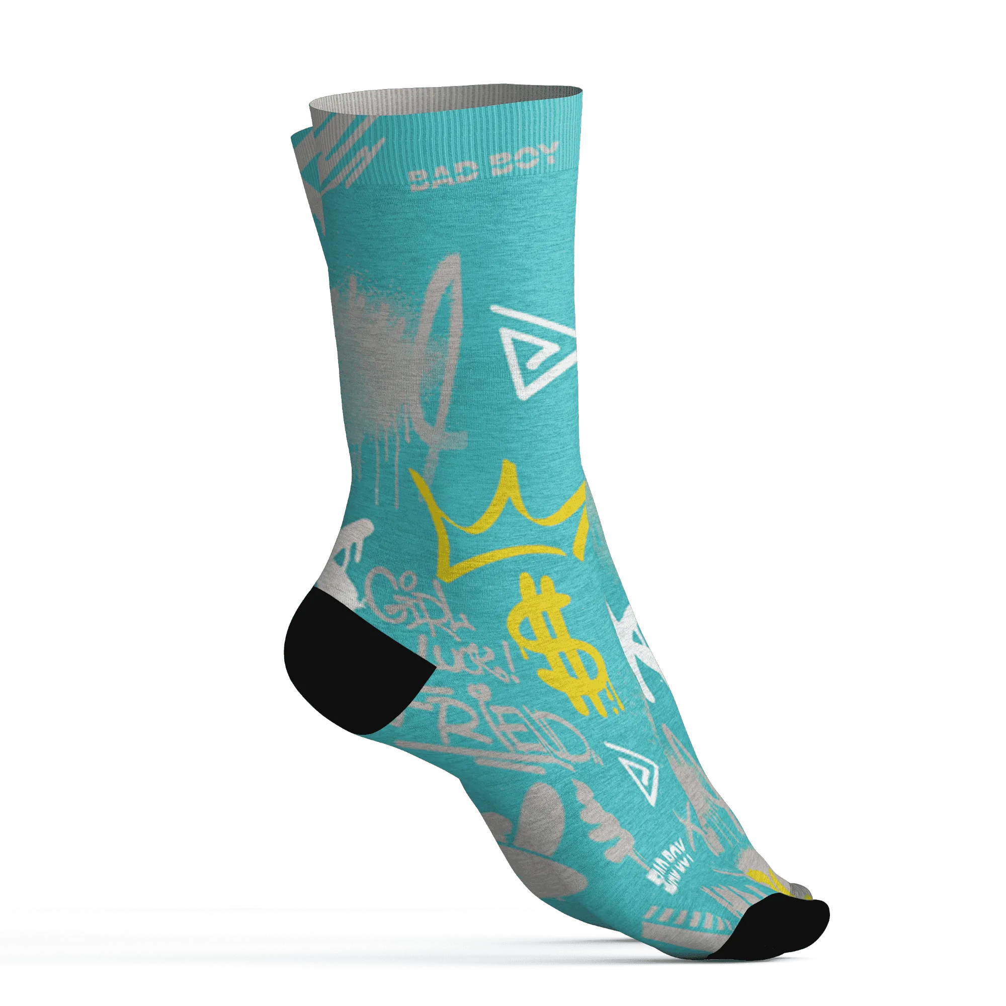 NBL-Cyan-Burst-9060-Socks-Match-Graffiti-King-3D-Doodle-Style