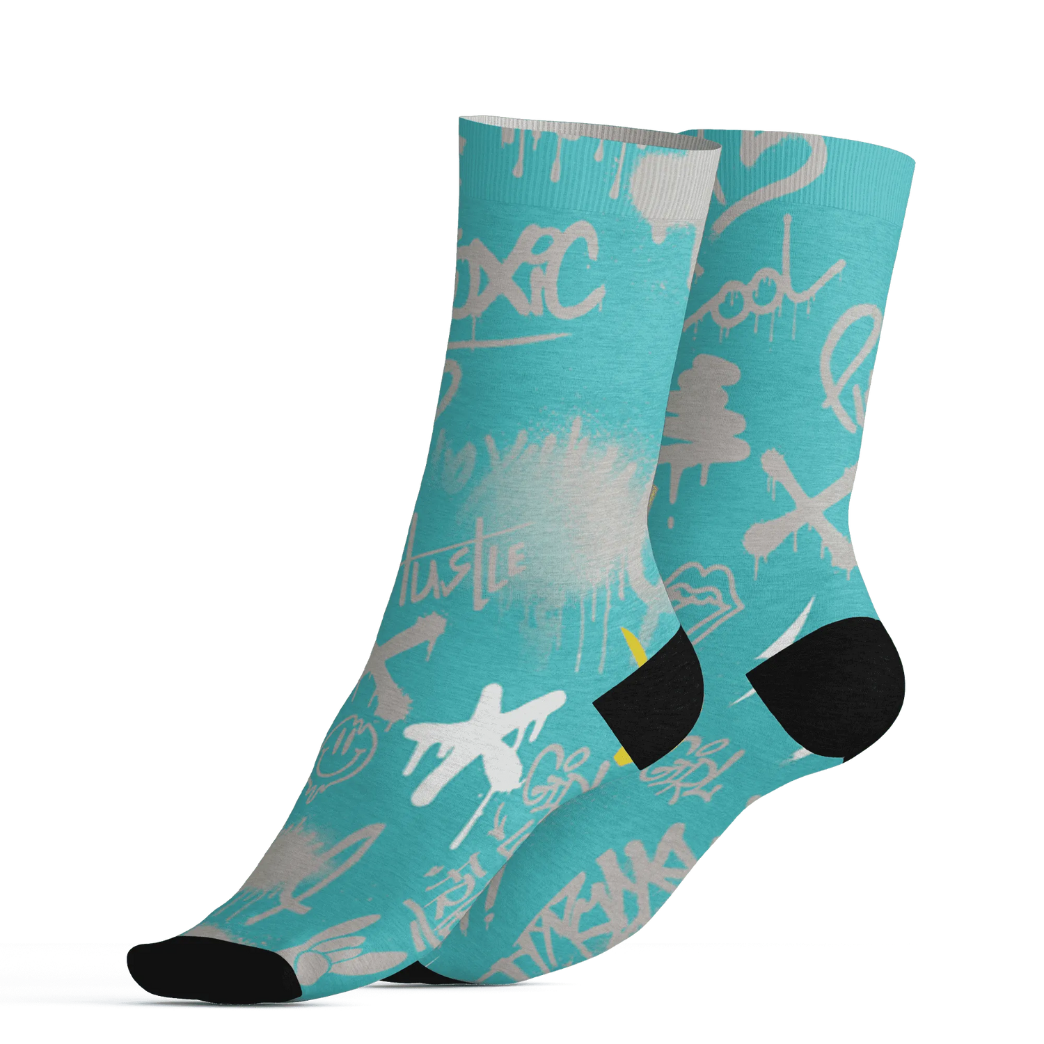 NBL-Cyan-Burst-9060-Socks-Match-Graffiti-King-3D-Doodle-Style
