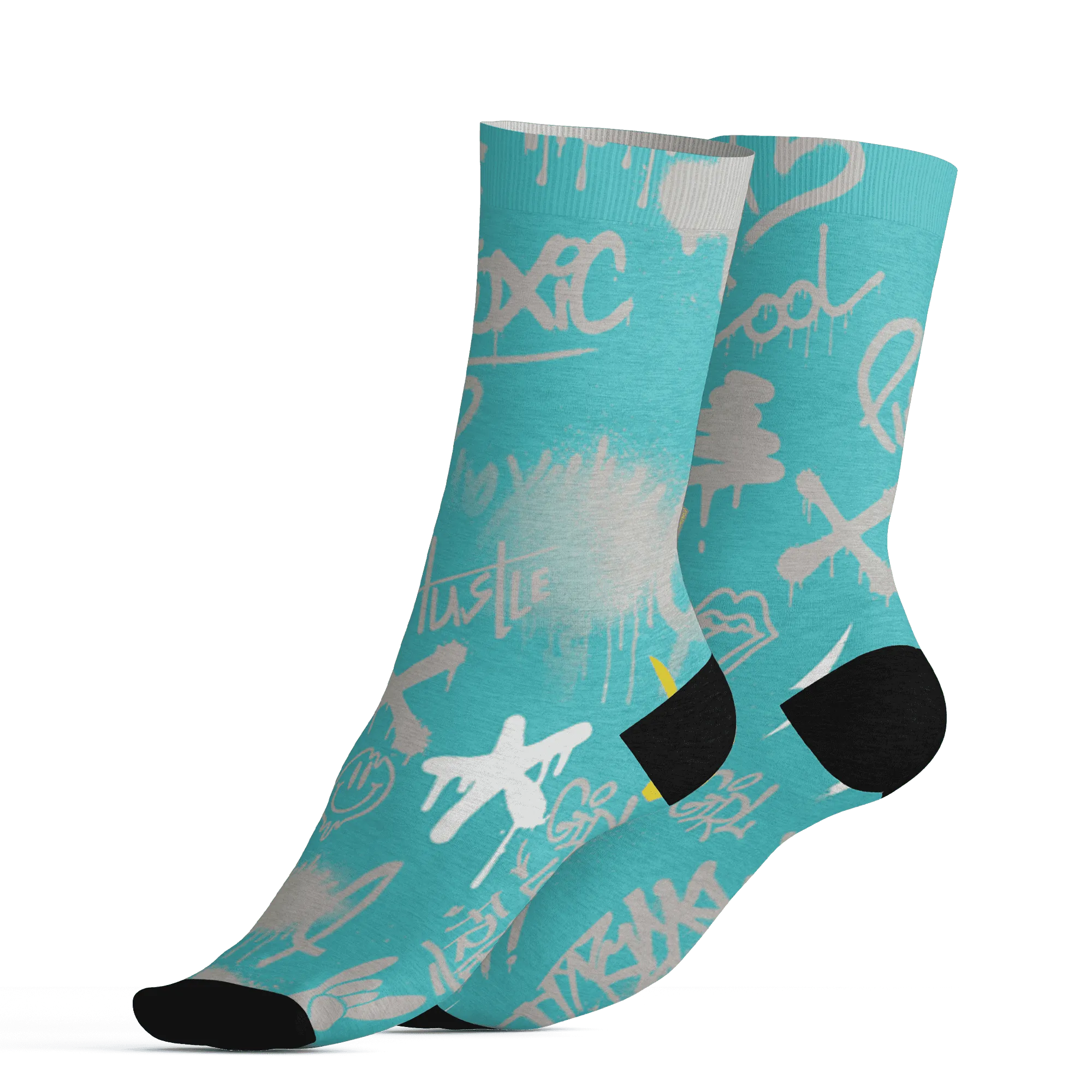 NBL-Cyan-Burst-9060-Socks-Match-Graffiti-King-3D-Doodle-Style